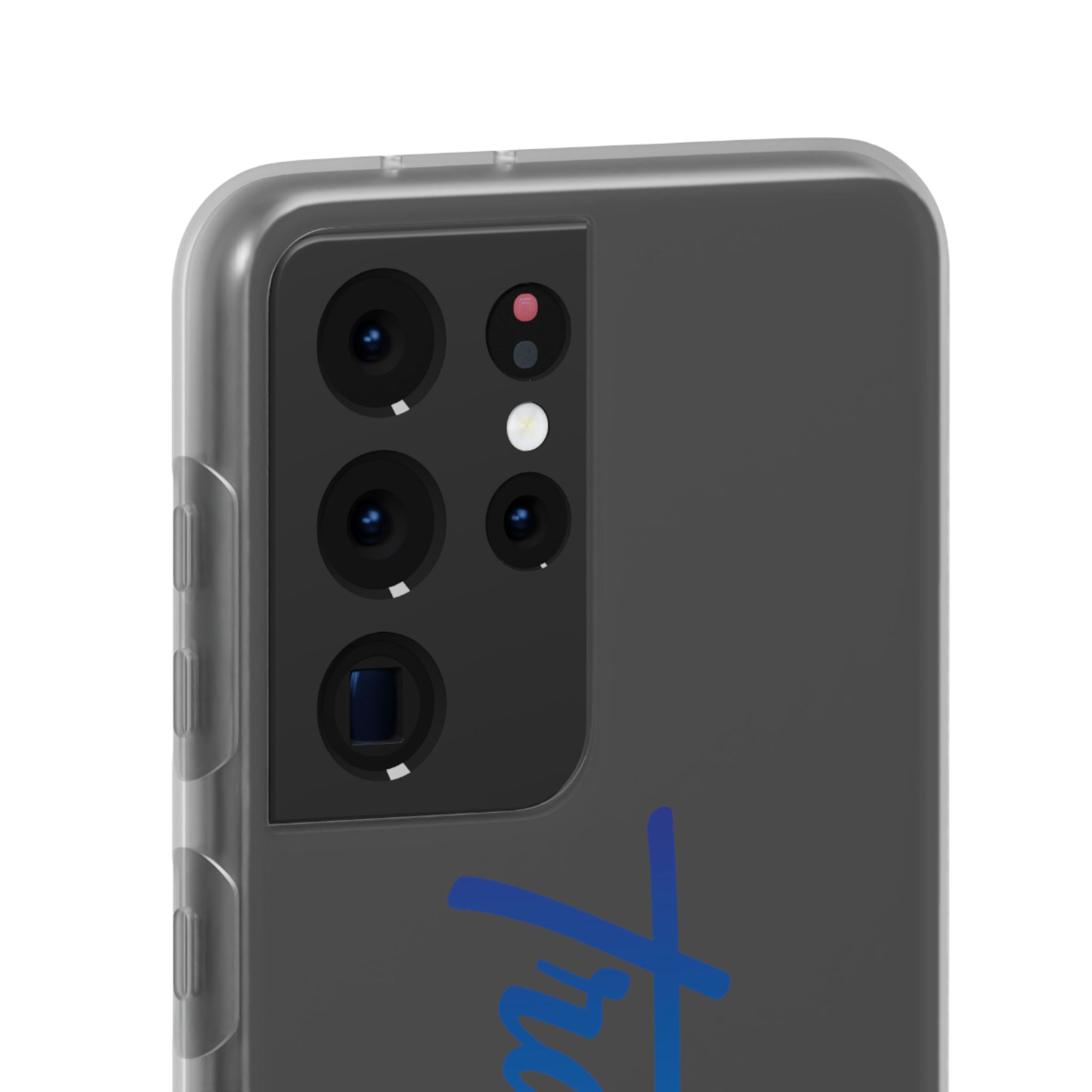 Phone Case — 'Travorium' Blue Script Flexible Protective Case