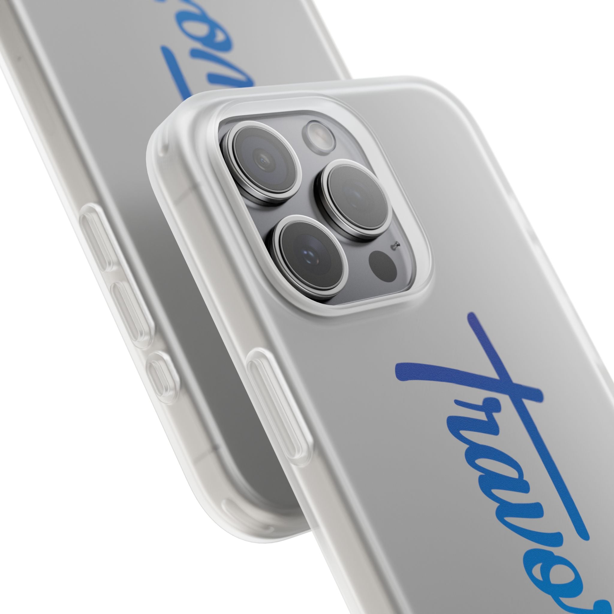 Phone Case — 'Travorium' Blue Script Flexible Protective Case