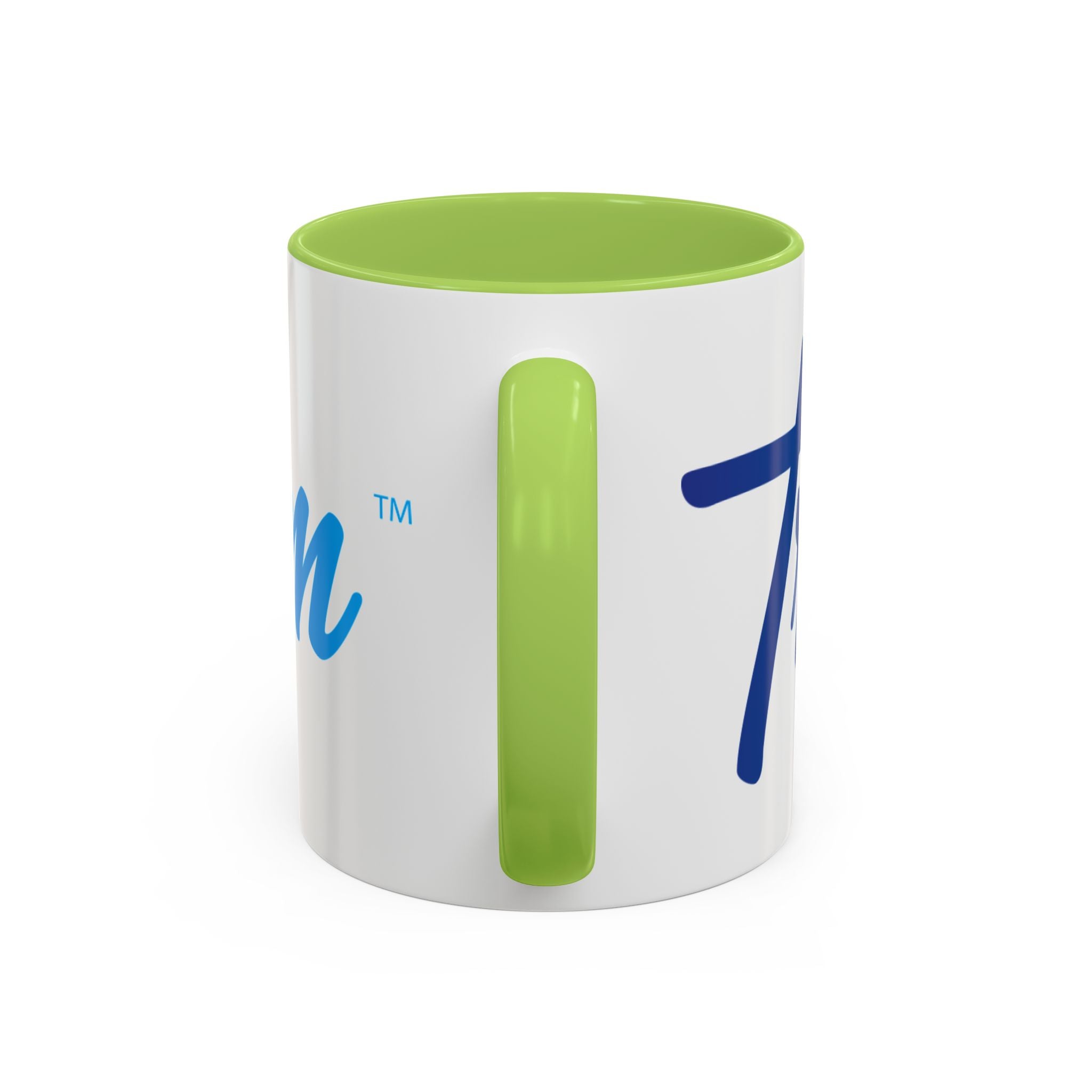 Favorite Premium Accent Coffee Mug – Script Logo Blue (11/15 oz)