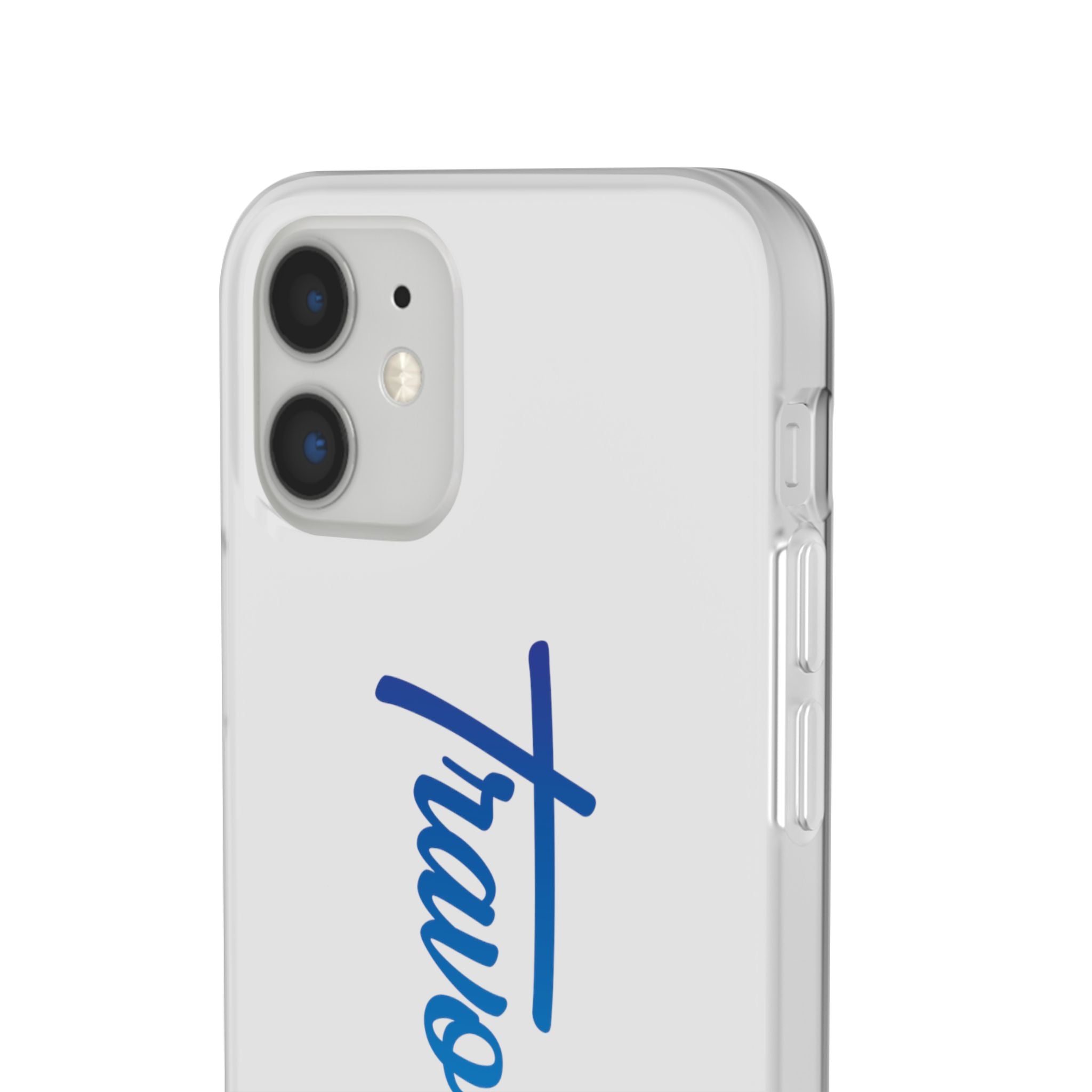 Phone Case — 'Travorium' Blue Script Flexible Protective Case