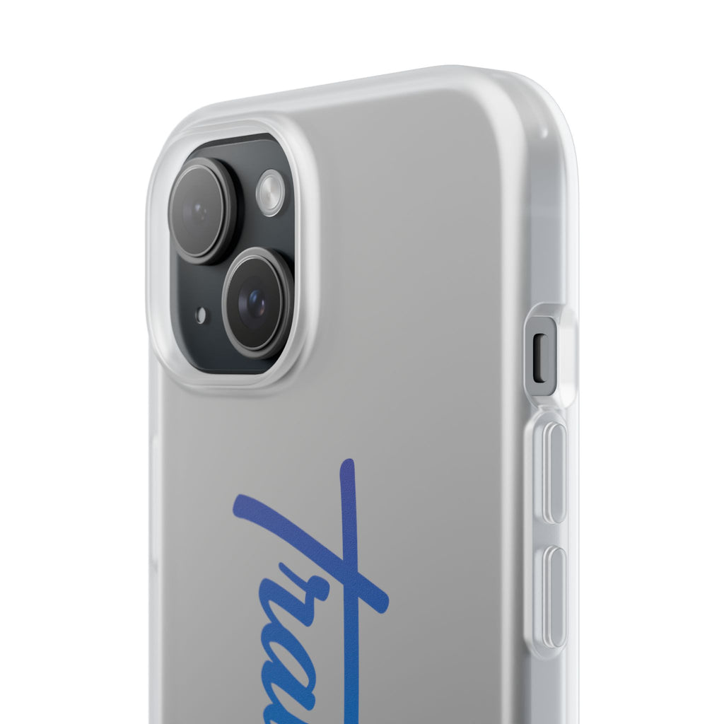 Phone Case — 'Travorium' Blue Script Flexible Protective Case