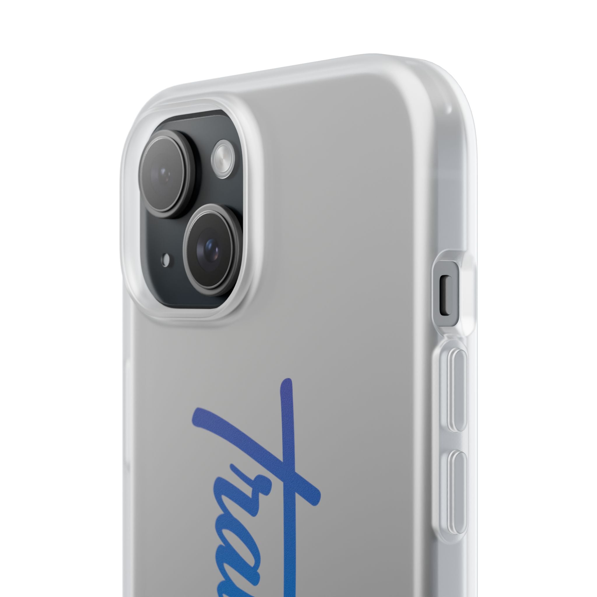 Phone Case — 'Travorium' Blue Script Flexible Protective Case