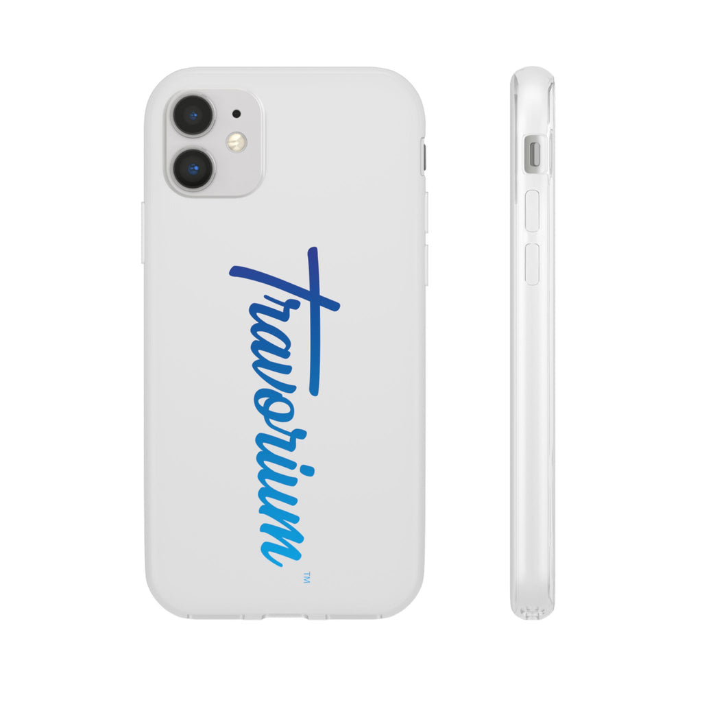 Phone Case — 'Travorium' Blue Script Flexible Protective Case