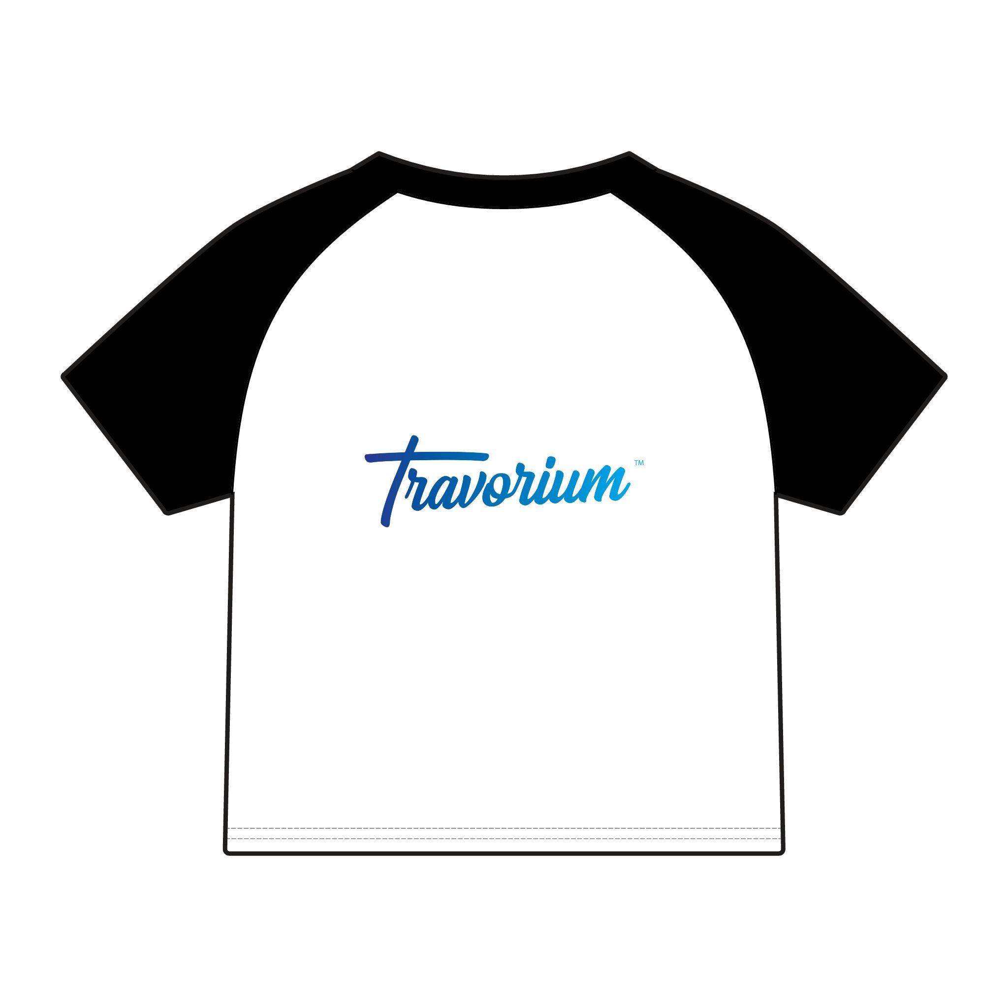 Travortium Script Raglan Tee — Women's Micro Rib Baseball Shirt