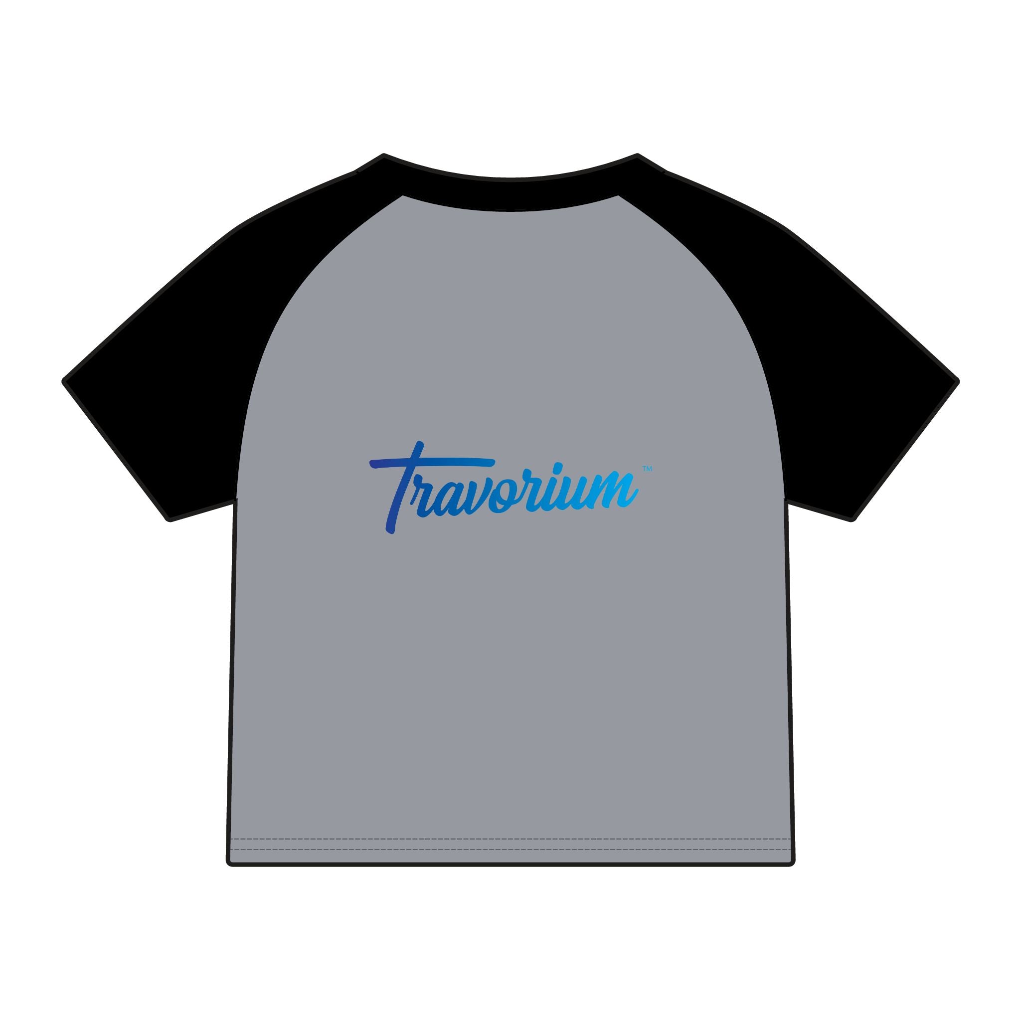 Travortium Script Raglan Tee — Women's Micro Rib Baseball Shirt