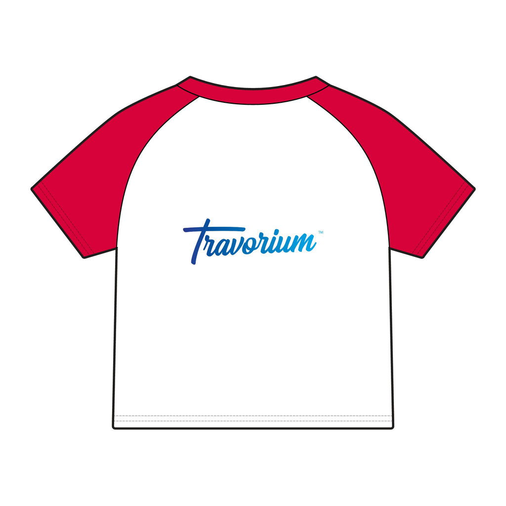 Travortium Script Raglan Tee — Women's Micro Rib Baseball Shirt