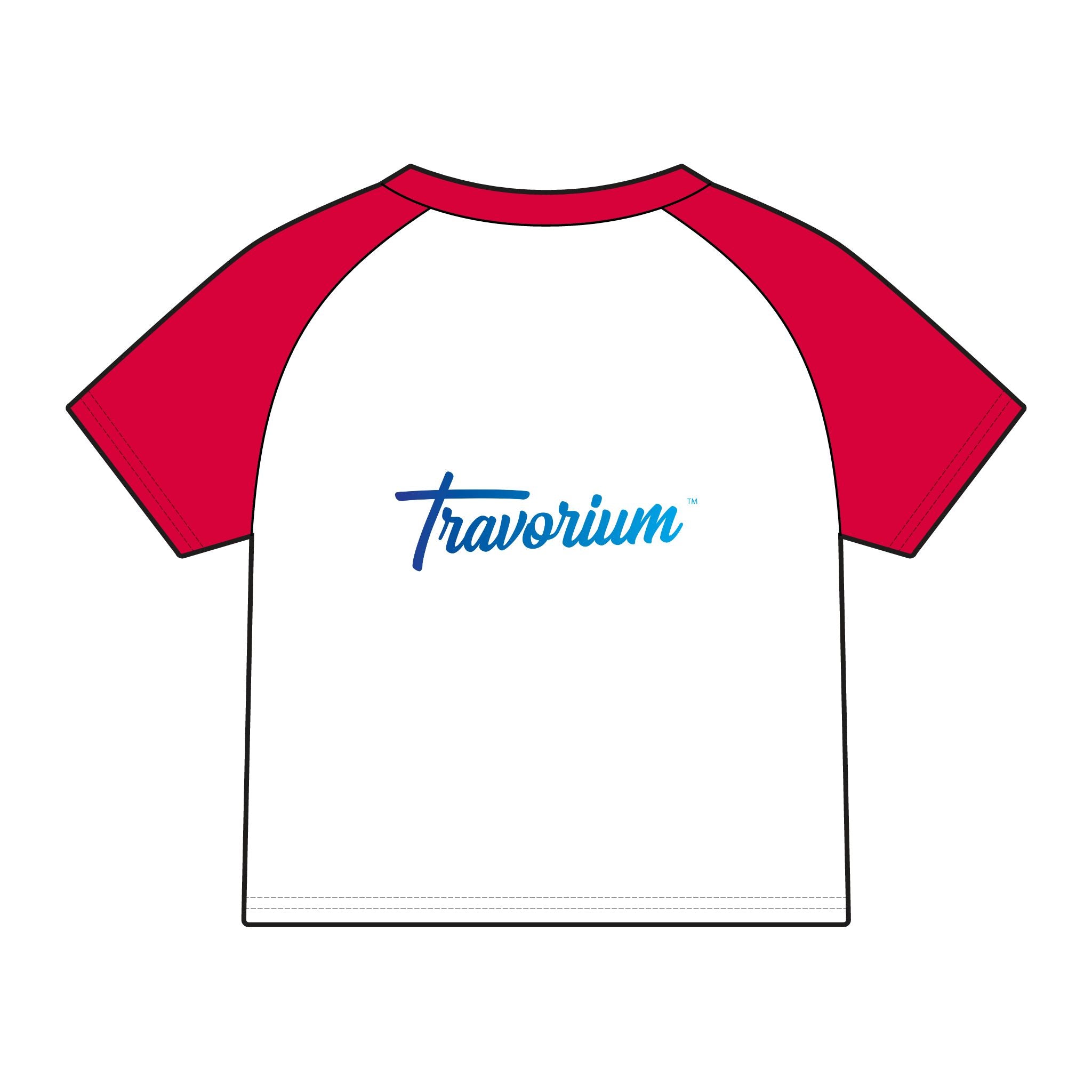 Travortium Script Raglan Tee — Women's Micro Rib Baseball Shirt