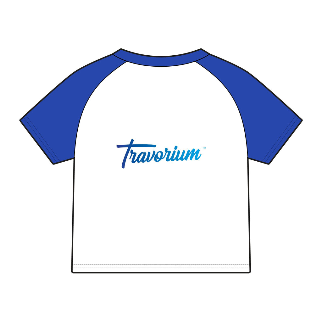 Travortium Script Raglan Tee — Women's Micro Rib Baseball Shirt