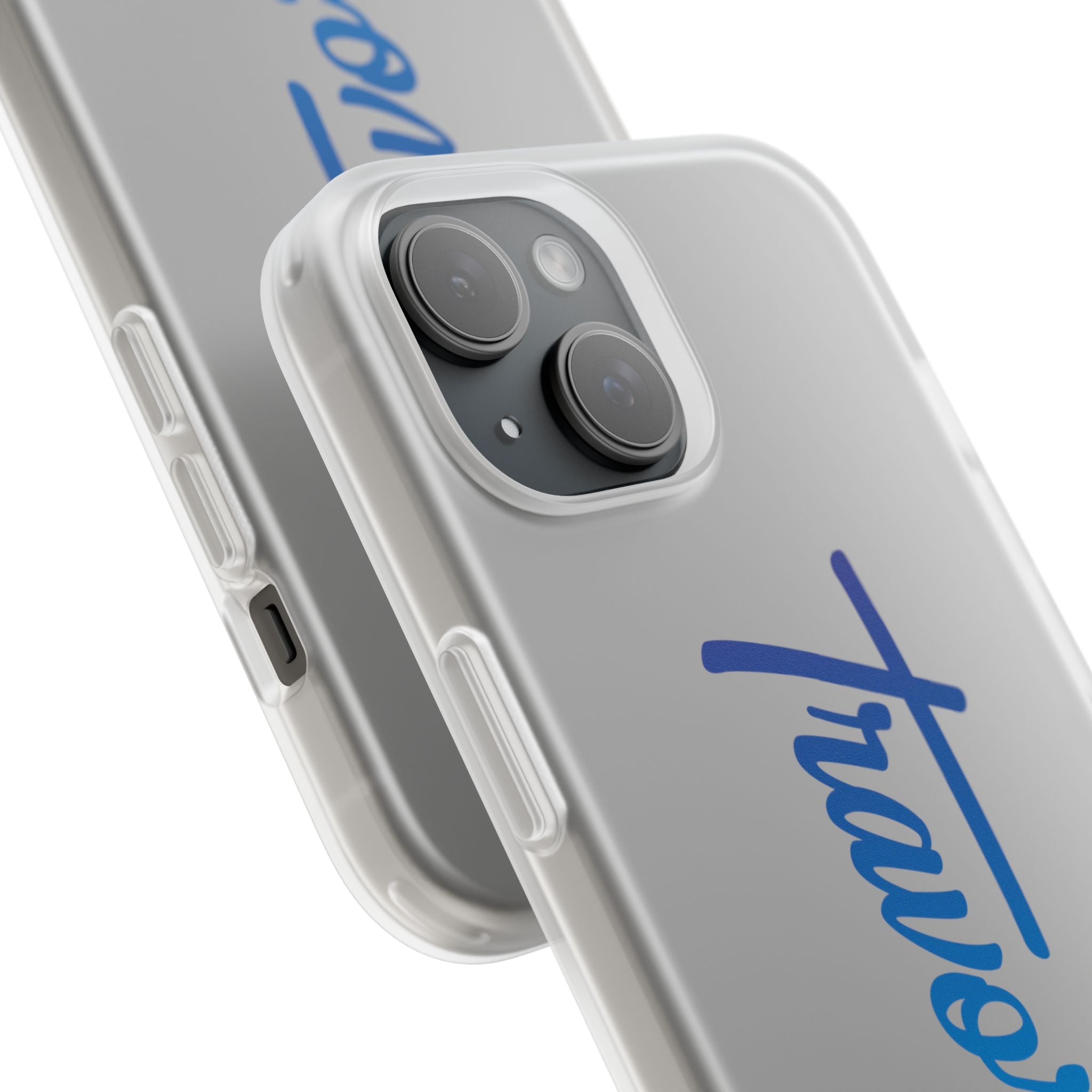 Phone Case — 'Travorium' Blue Script Flexible Protective Case