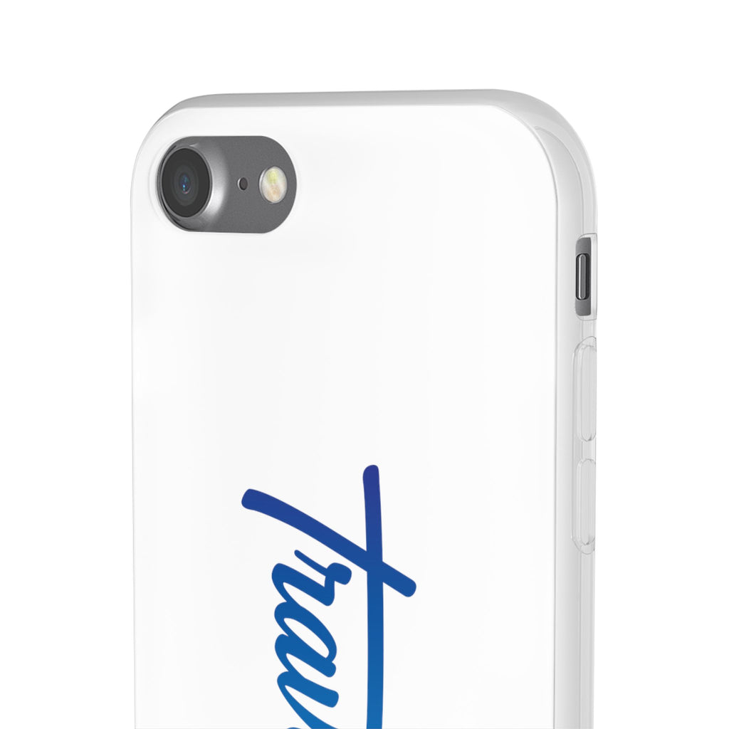 Phone Case — 'Travorium' Blue Script Flexible Protective Case