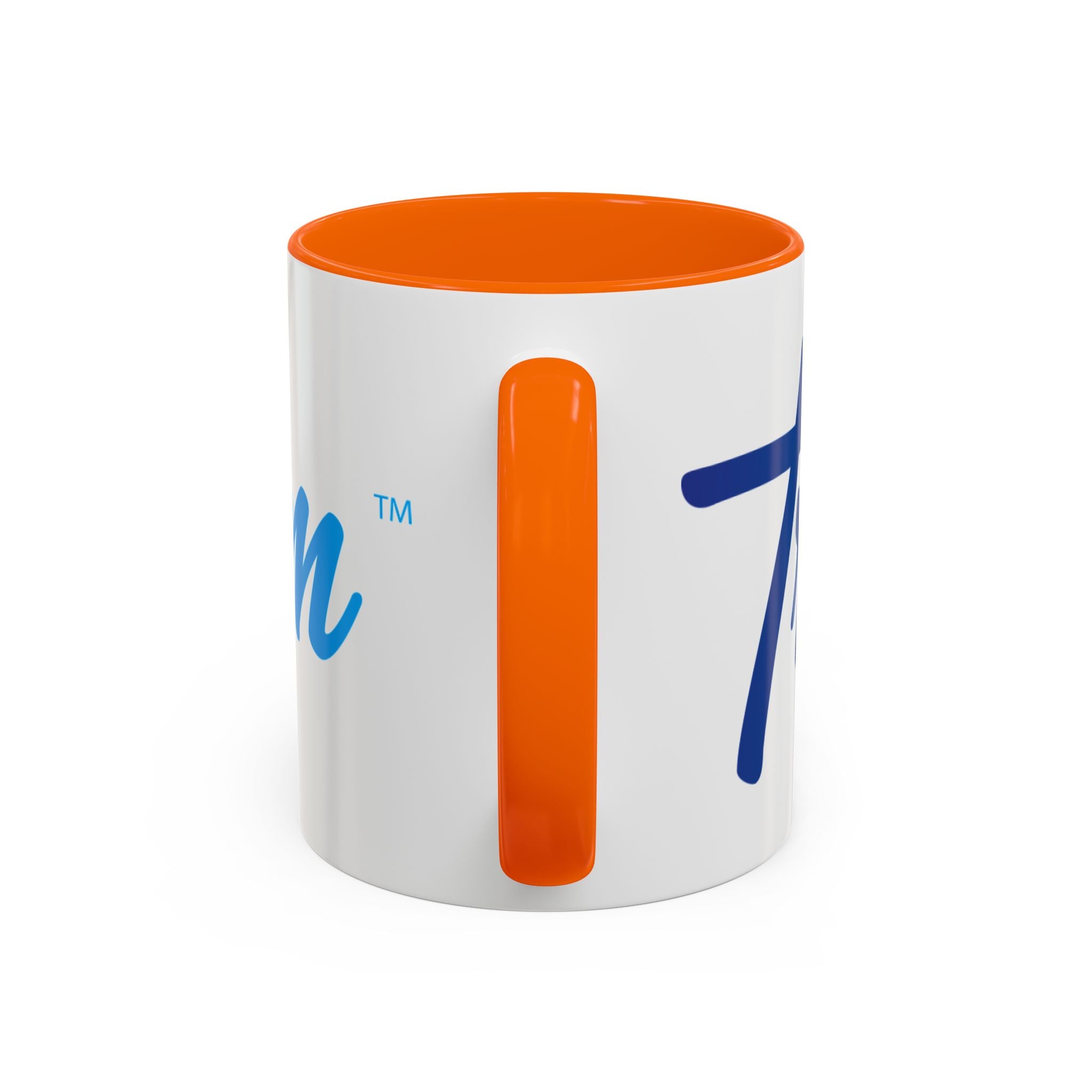 Favorite Premium Accent Coffee Mug – Script Logo Blue (11/15 oz)