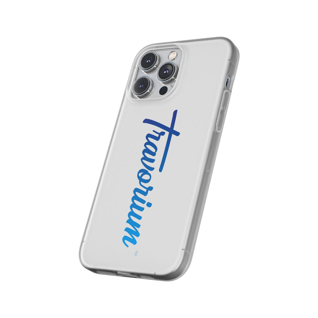 Phone Case — 'Travorium' Blue Script Flexible Protective Case