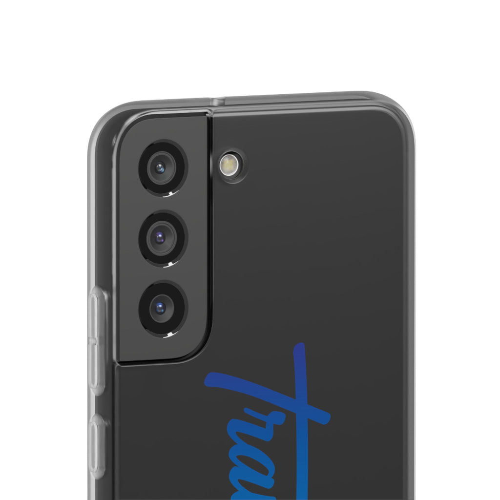 Phone Case — 'Travorium' Blue Script Flexible Protective Case