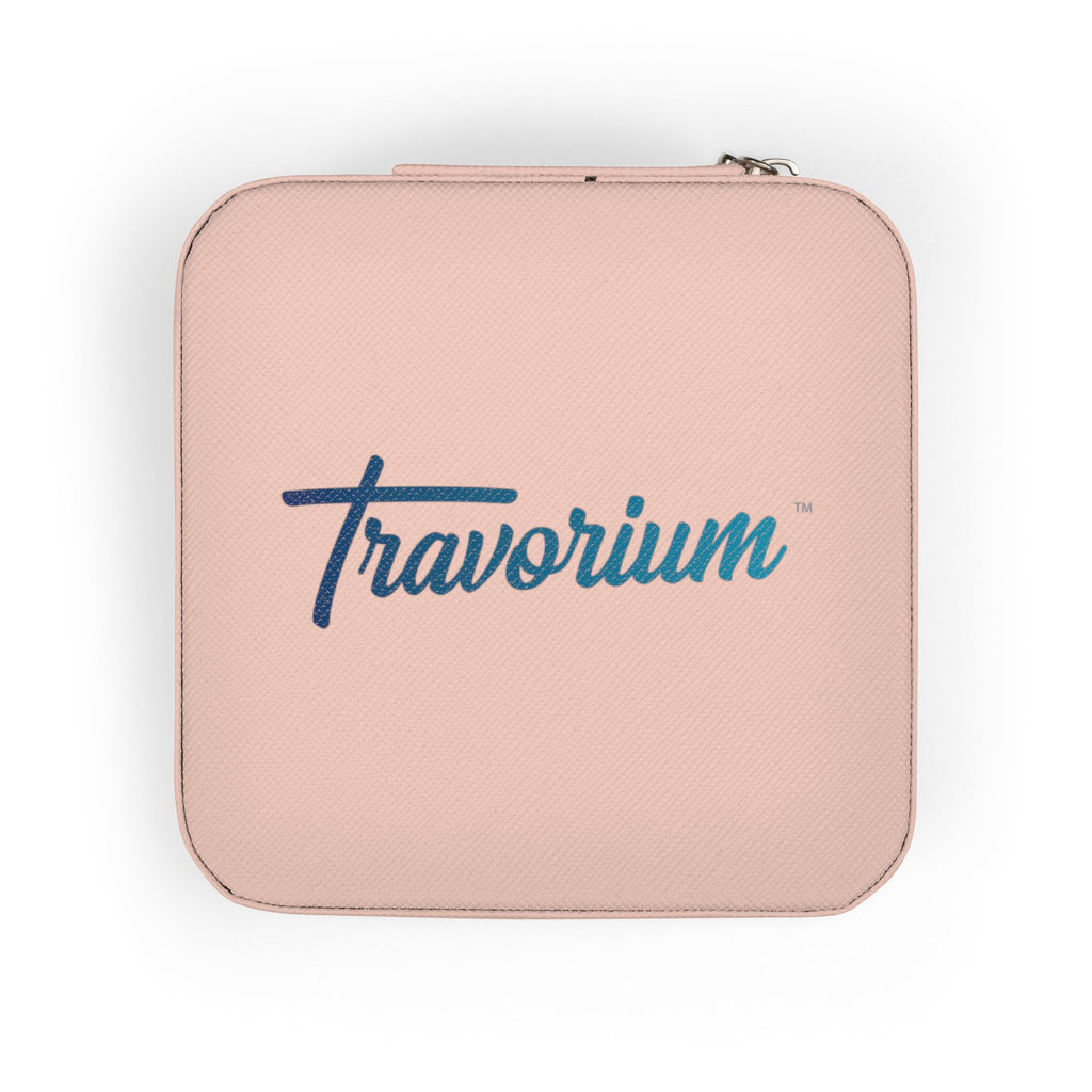 Compact Jewelry Travel Case — Portable Ring & Earring Organizer (Travorium Logo)