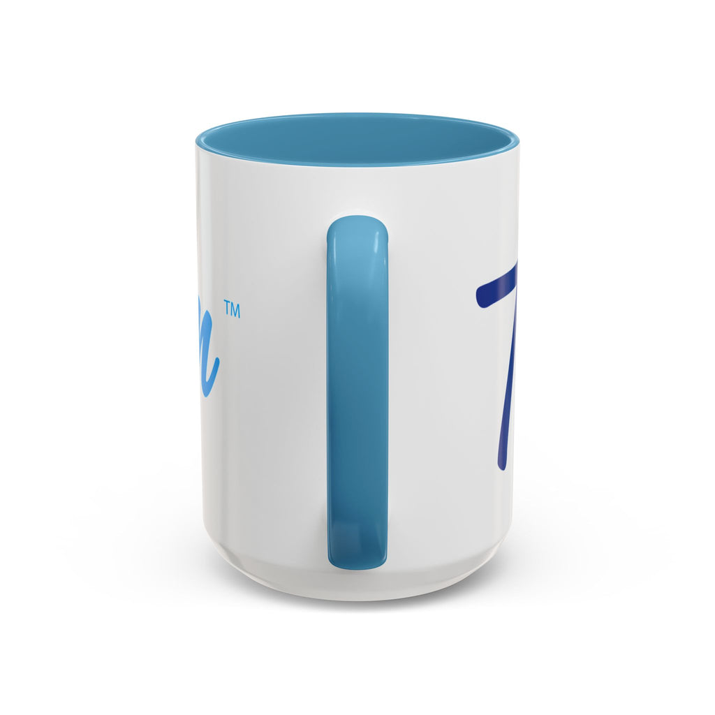 Favorite Premium Accent Coffee Mug – Script Logo Blue (11/15 oz)