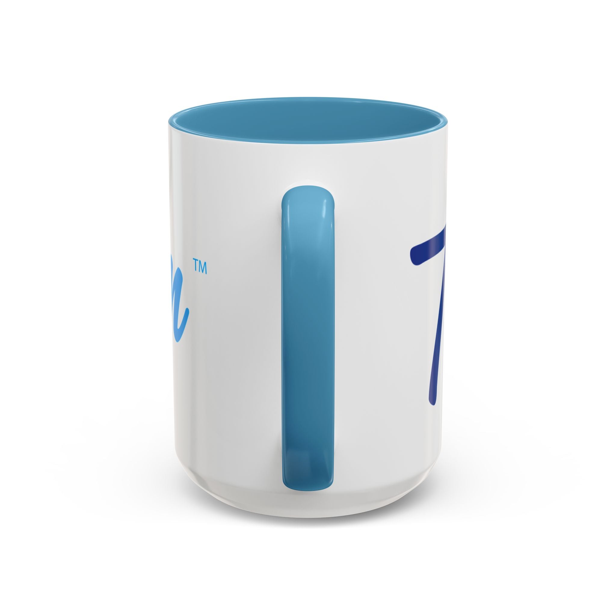 Favorite Premium Accent Coffee Mug – Script Logo Blue (11/15 oz)
