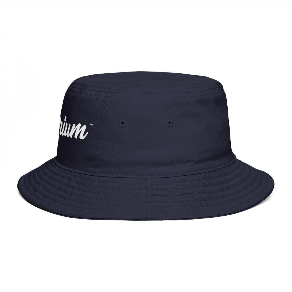 Travorium Script Brown Bucket Hat — Casual Travel & Streetwear Cap