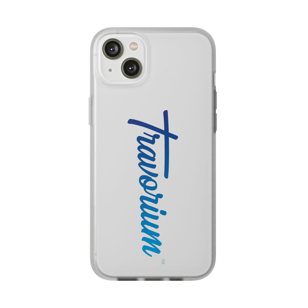 Phone Case — 'Travorium' Blue Script Flexible Protective Case