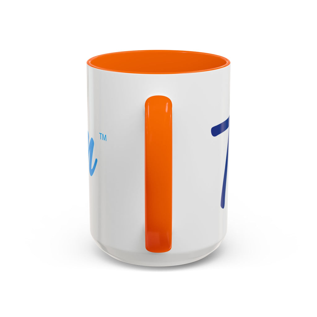 Favorite Premium Accent Coffee Mug – Script Logo Blue (11/15 oz)