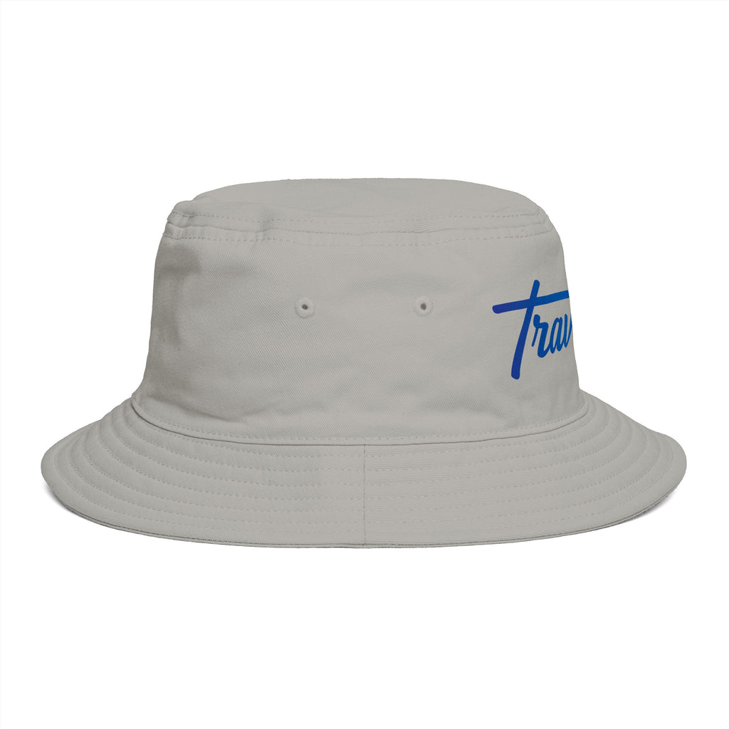 Travorium Embroidered Bucket Hat — Casual Script Logo Summer Sun Hat