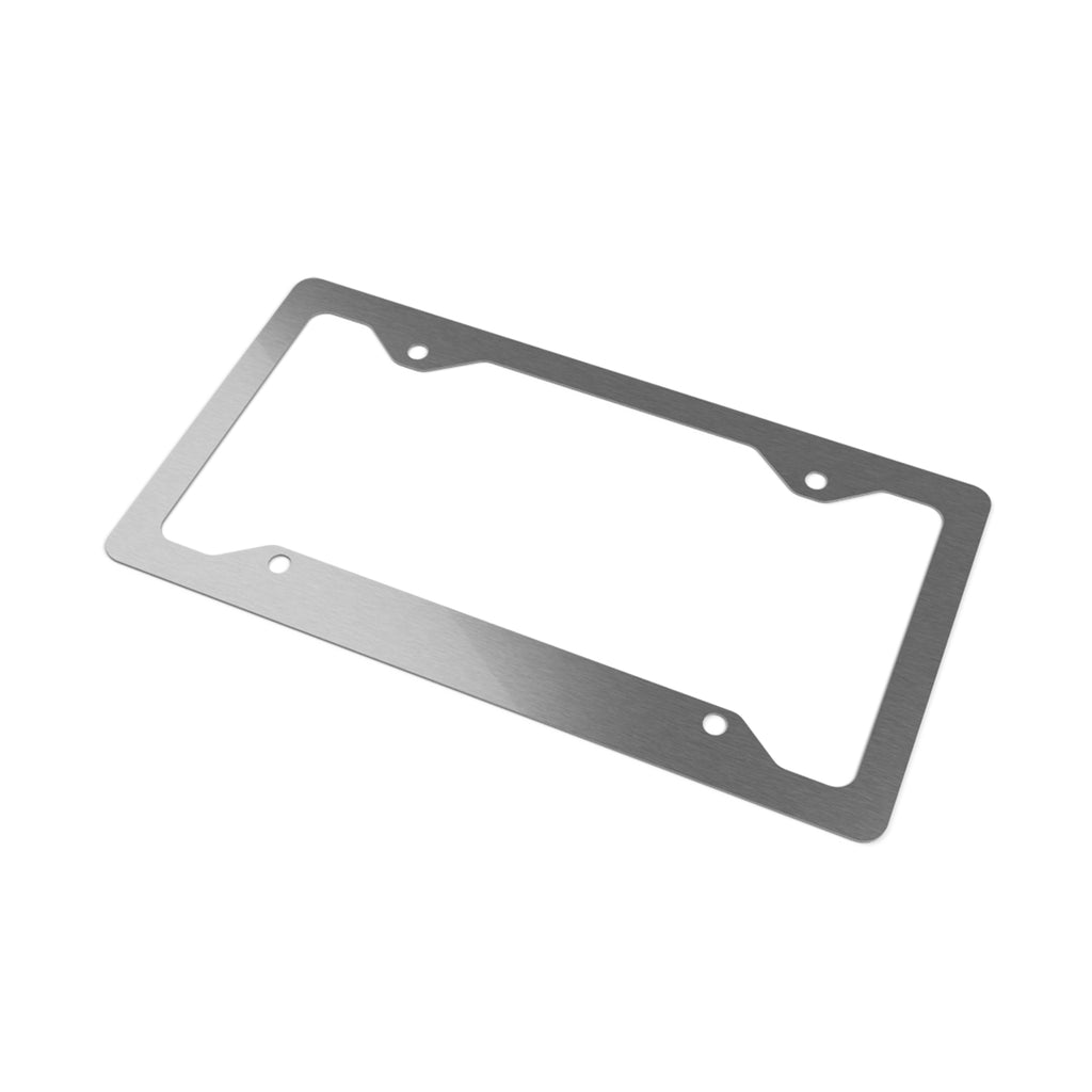 Stainless Steel Metal License Plate Frame — Slim Silver Car Plate Trim