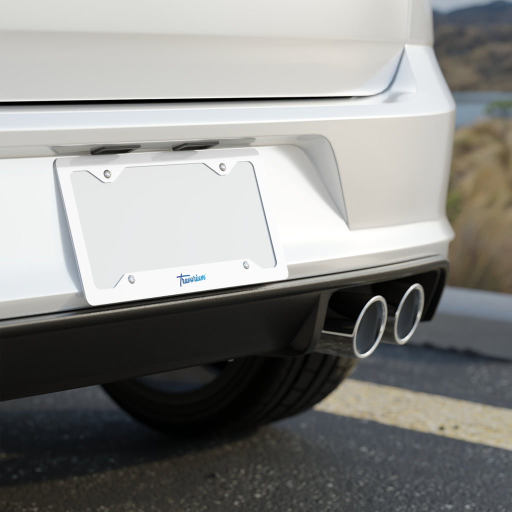 Stainless Steel Metal License Plate Frame — Slim Silver Car Plate Trim