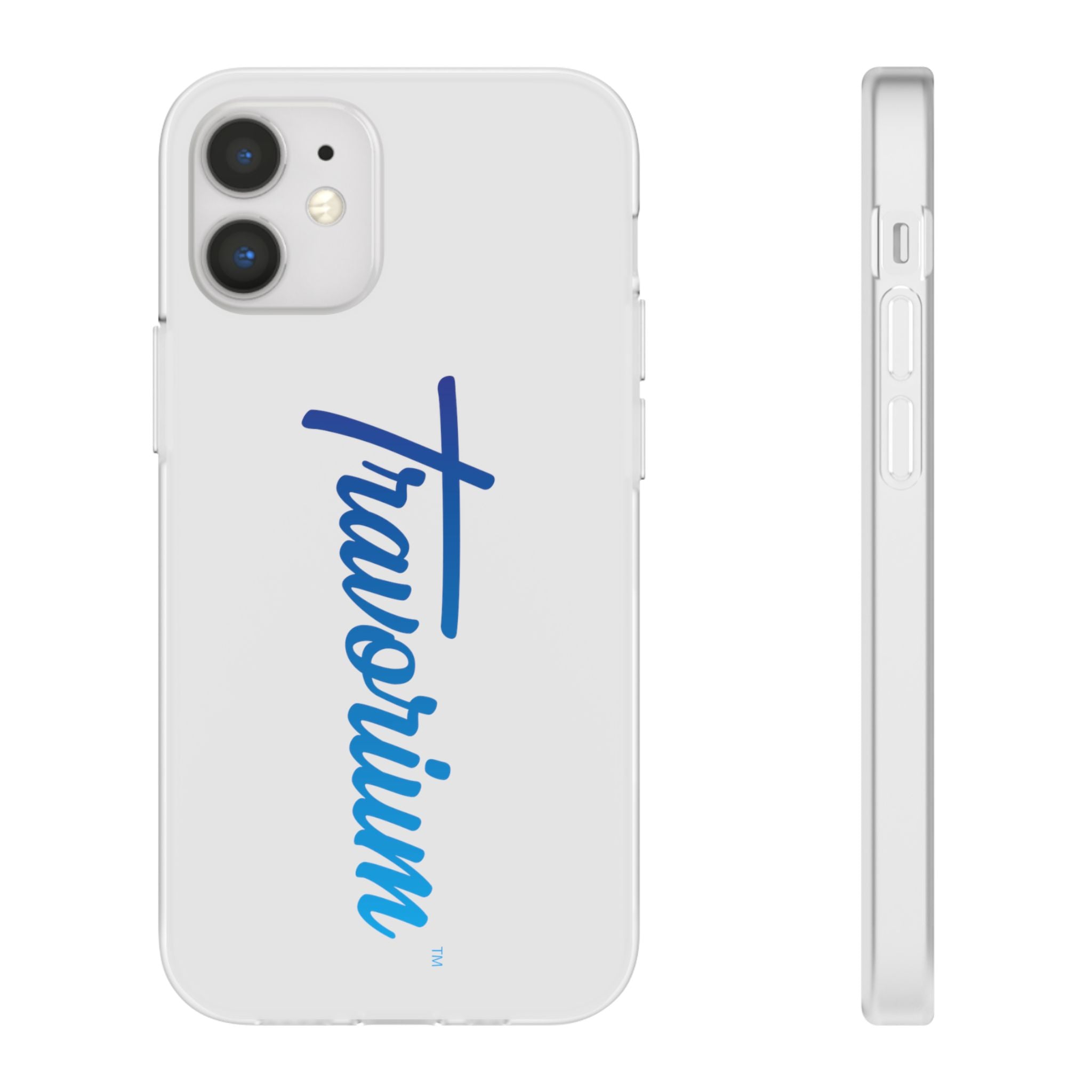 Phone Case — 'Travorium' Blue Script Flexible Protective Case