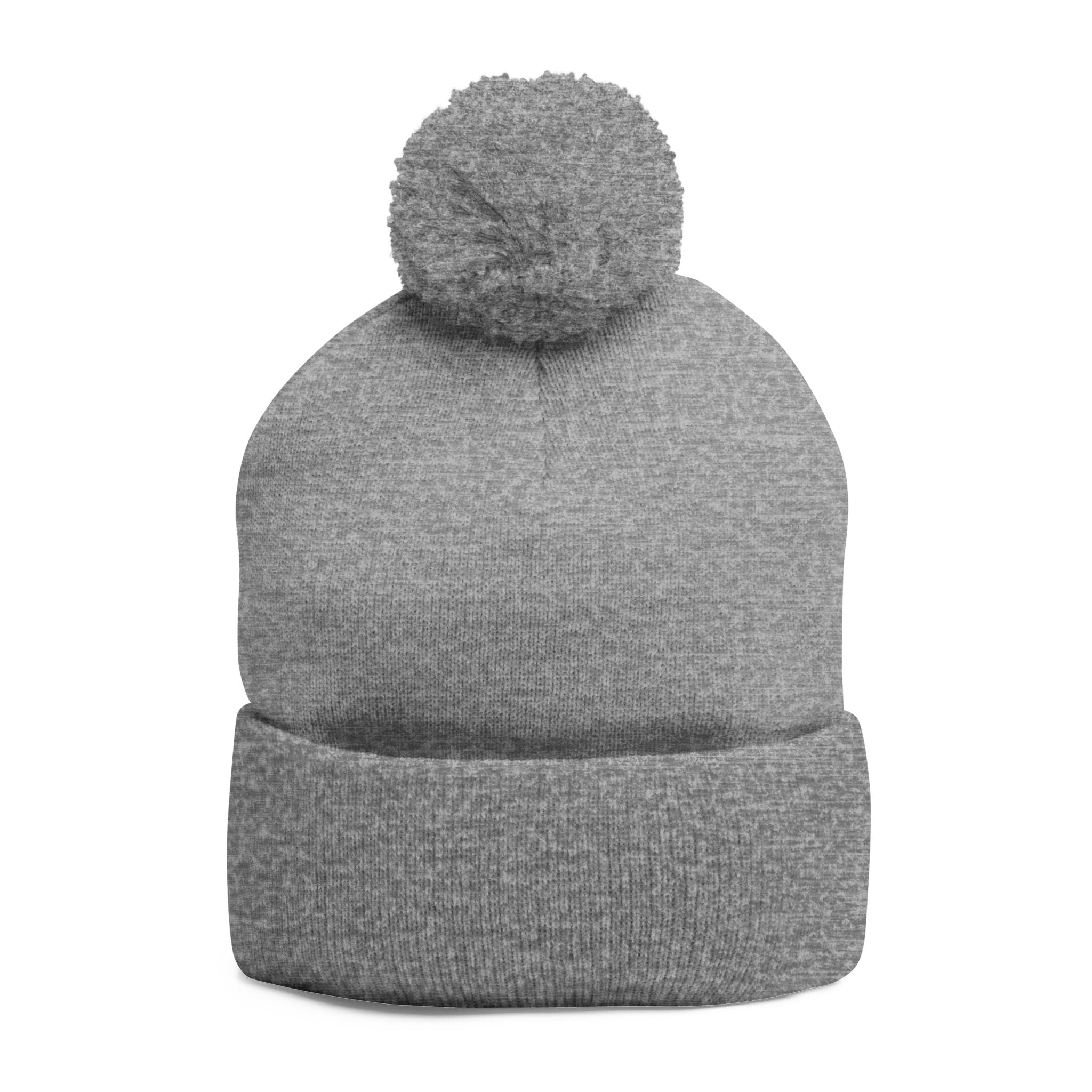 Pom-Pom Knit Cap — Embroidered 'Travorium' Winter Beanie