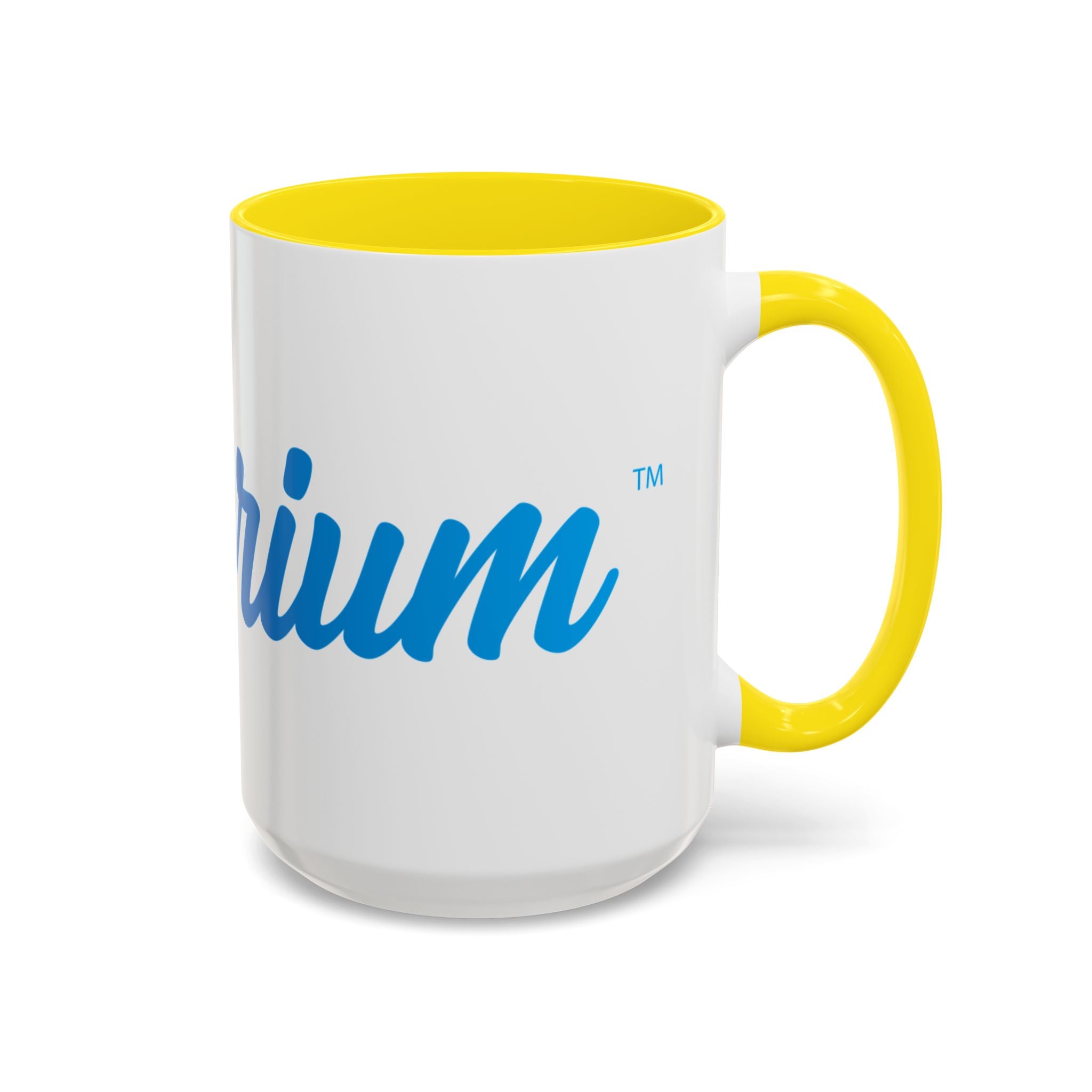 Favorite Premium Accent Coffee Mug – Script Logo Blue (11/15 oz)