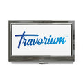 Travorium Branded Metal Business Card Holder — Professional Logo Card Case