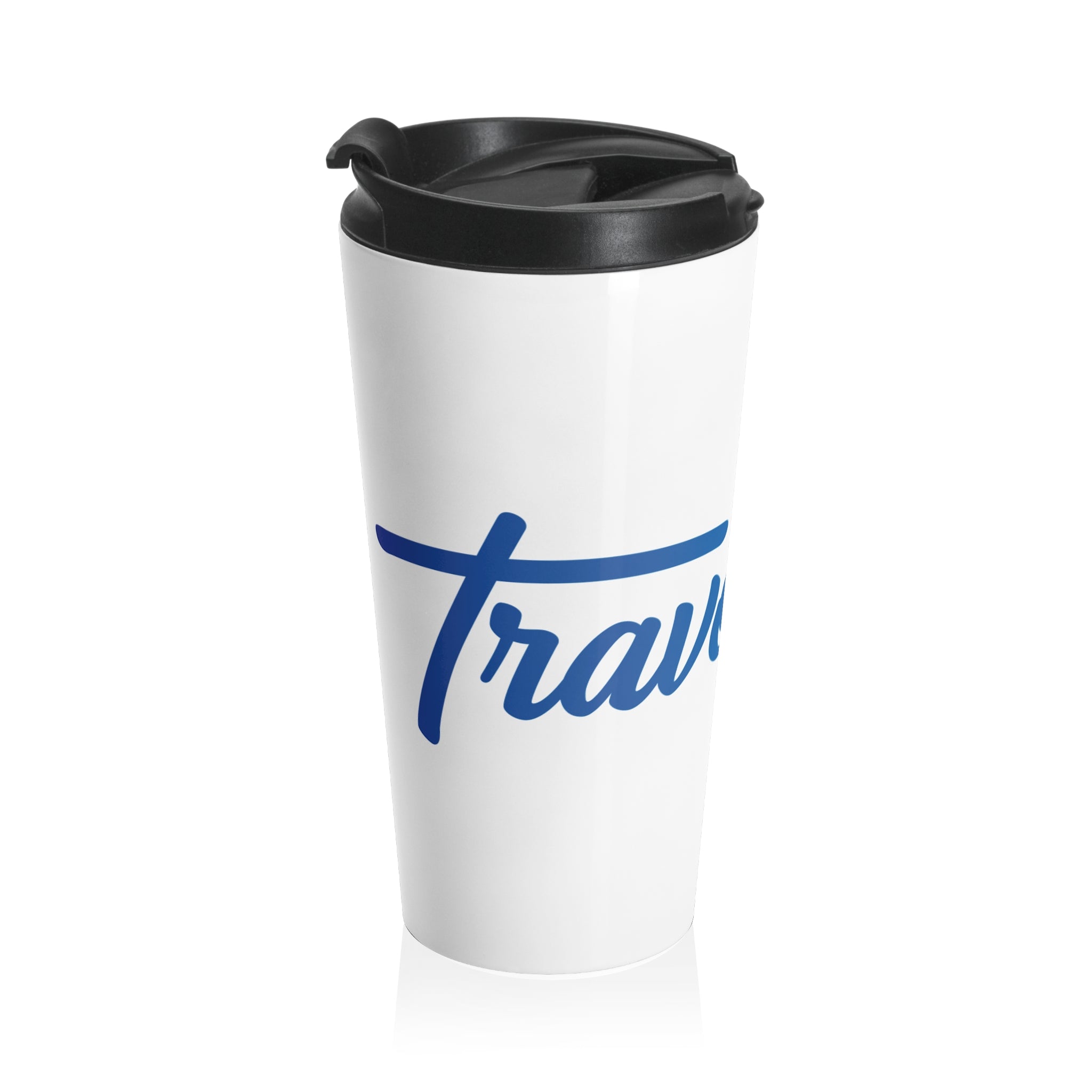 Favorite Script Stainless Steel Travel Mug — Insulated Coffee Tumbler