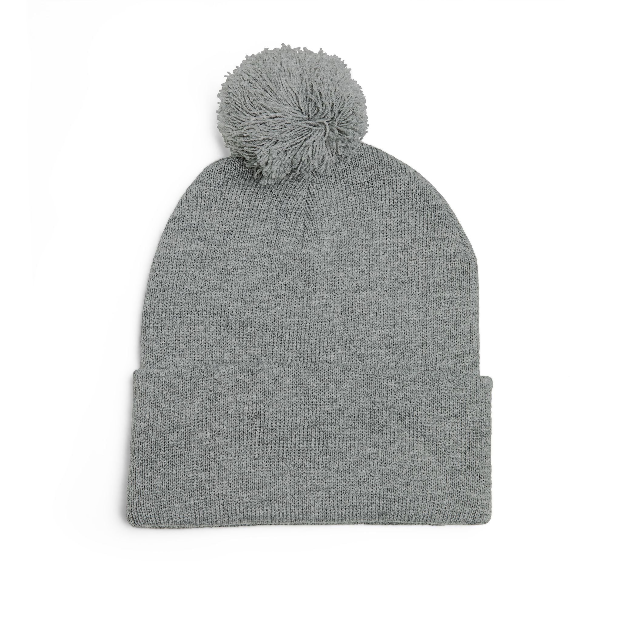 Pom-Pom Knit Cap — Embroidered 'Travorium' Winter Beanie