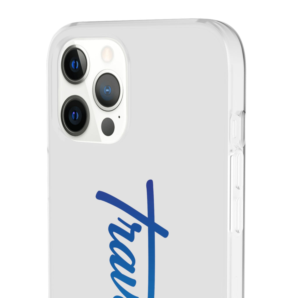 Phone Case — 'Travorium' Blue Script Flexible Protective Case