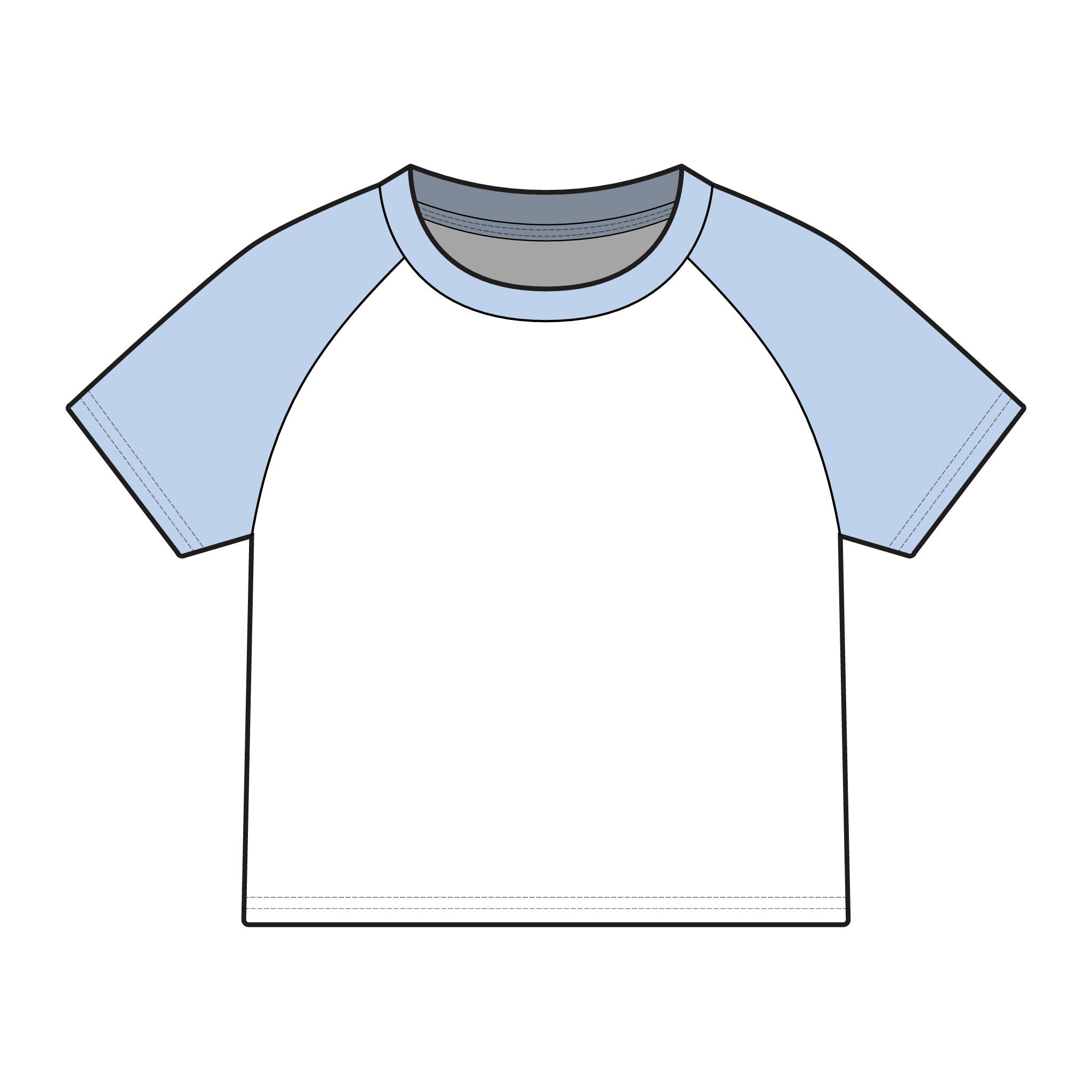 Travortium Script Raglan Tee — Women's Micro Rib Baseball Shirt