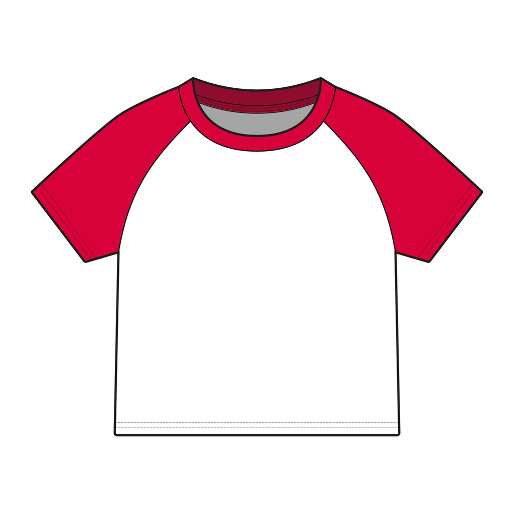 Travortium Script Raglan Tee — Women's Micro Rib Baseball Shirt