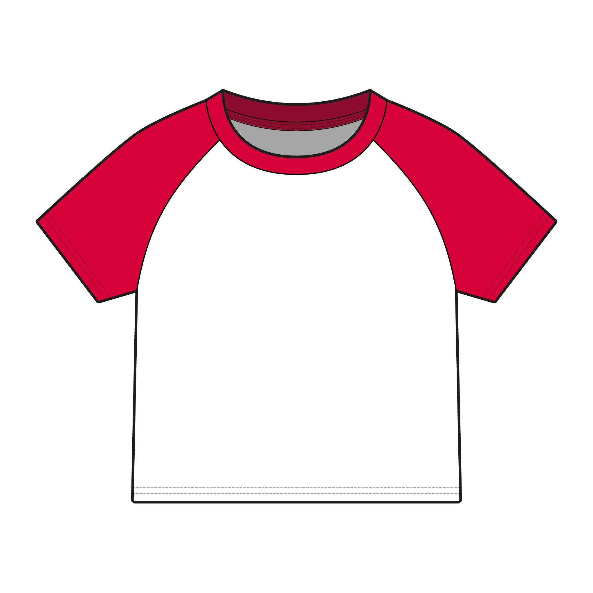 Travortium Script Raglan Tee — Women's Micro Rib Baseball Shirt