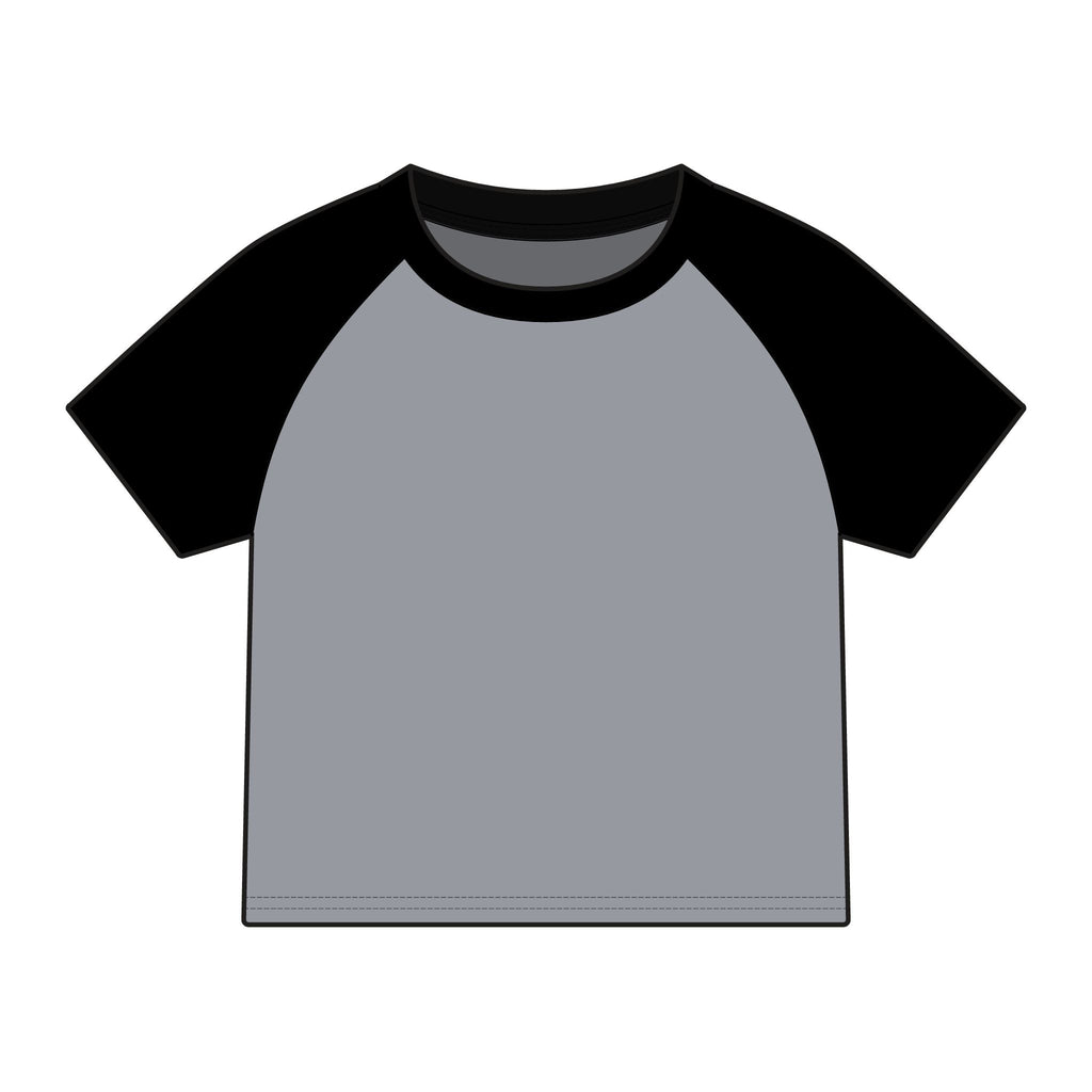 Travortium Script Raglan Tee — Women's Micro Rib Baseball Shirt