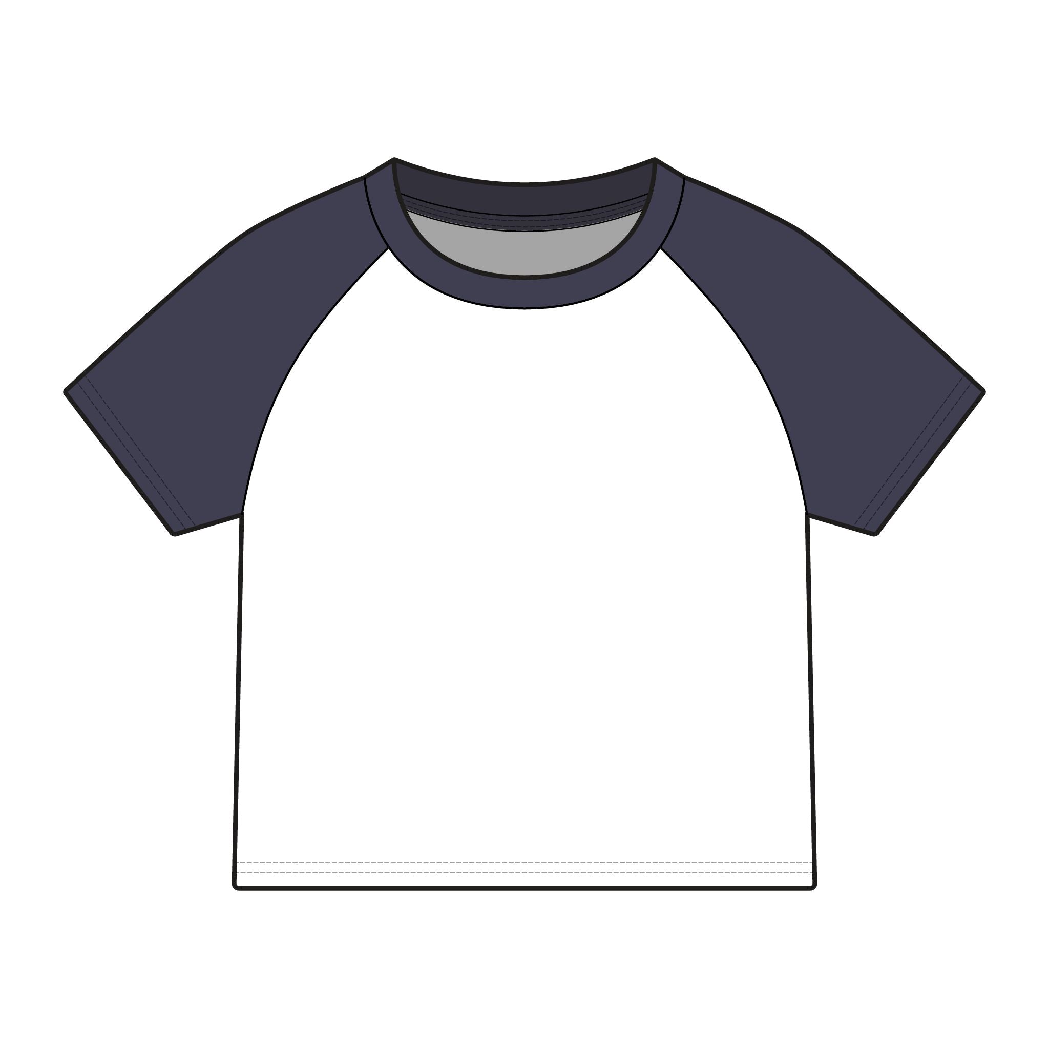Travortium Script Raglan Tee — Women's Micro Rib Baseball Shirt