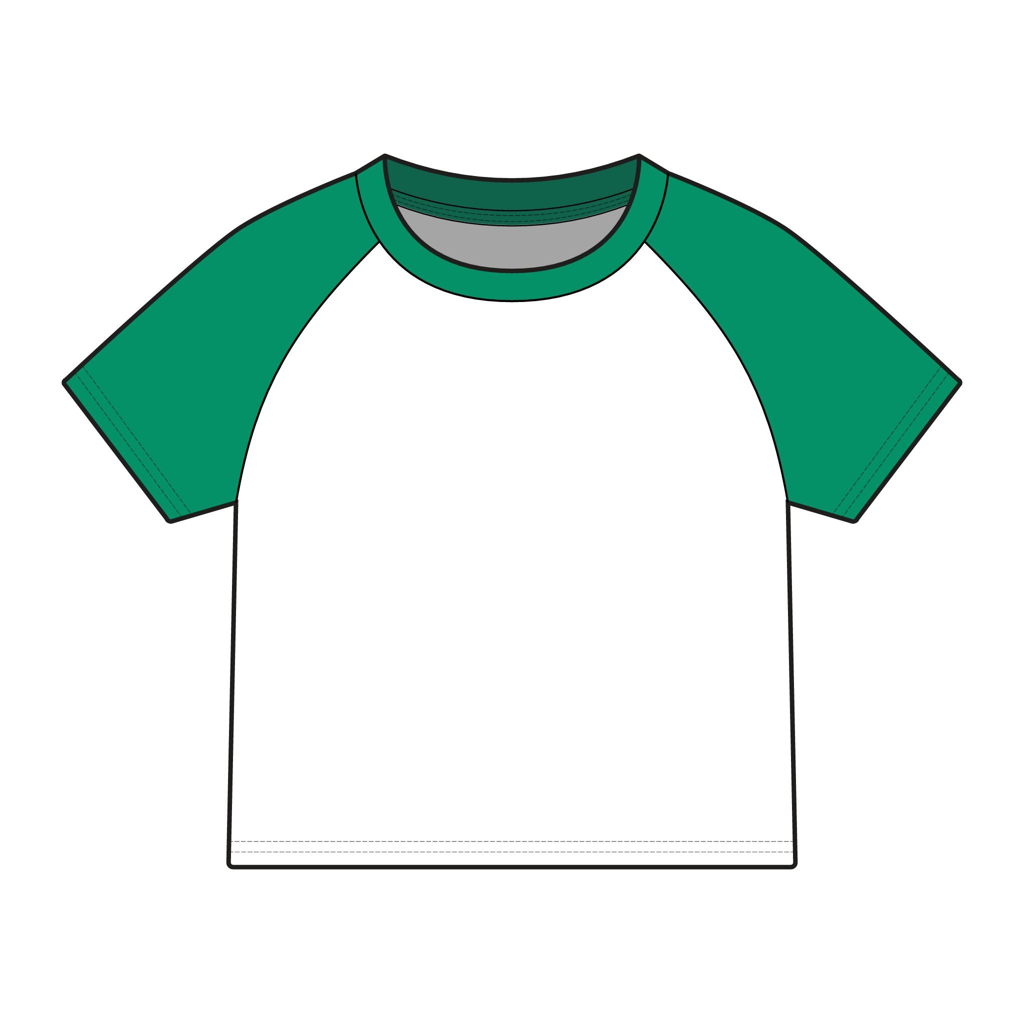 Travortium Script Raglan Tee — Women's Micro Rib Baseball Shirt