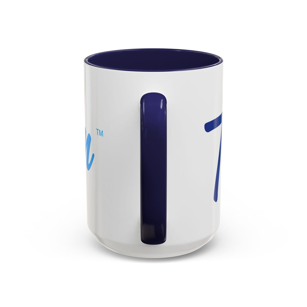 Favorite Premium Accent Coffee Mug – Script Logo Blue (11/15 oz)