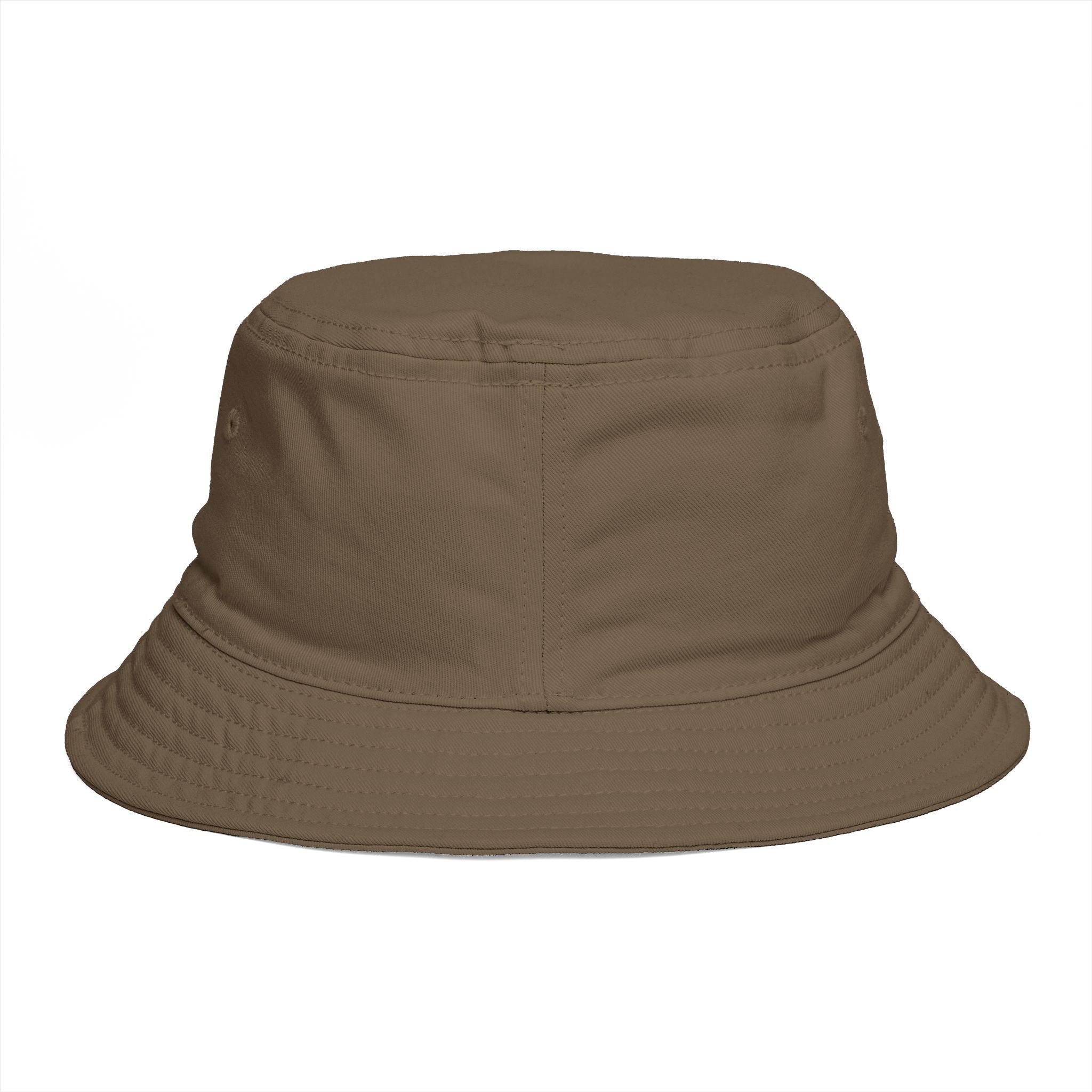 Travorium Script Brown Bucket Hat — Casual Travel & Streetwear Cap