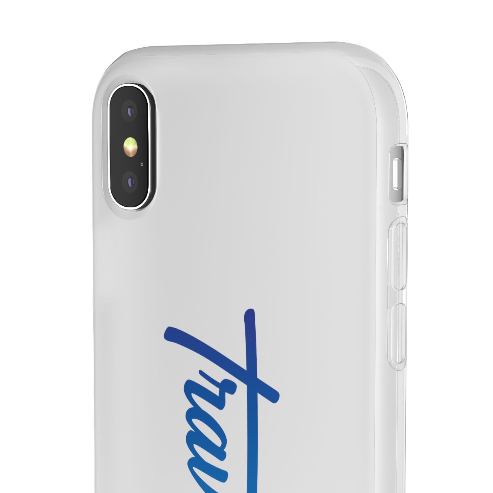 Phone Case — 'Travorium' Blue Script Flexible Protective Case