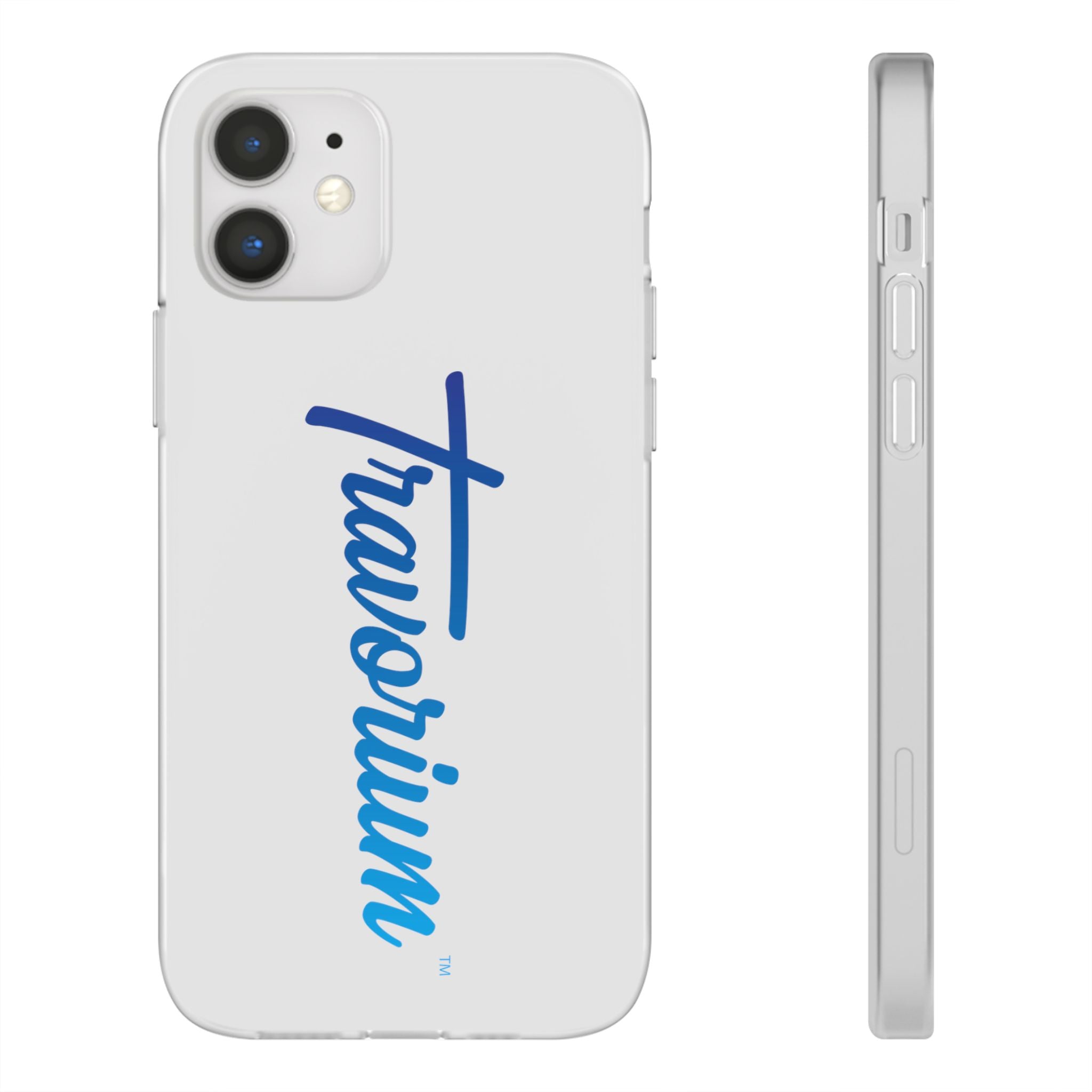 Phone Case — 'Travorium' Blue Script Flexible Protective Case