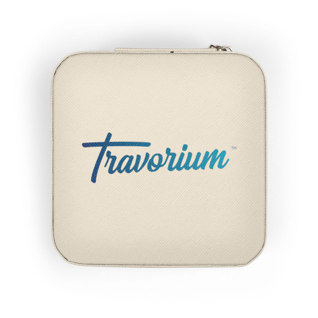 Compact Jewelry Travel Case — Portable Ring & Earring Organizer (Travorium Logo)