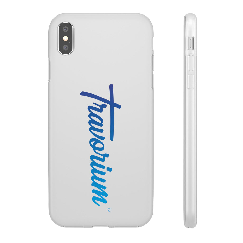 Phone Case — 'Travorium' Blue Script Flexible Protective Case