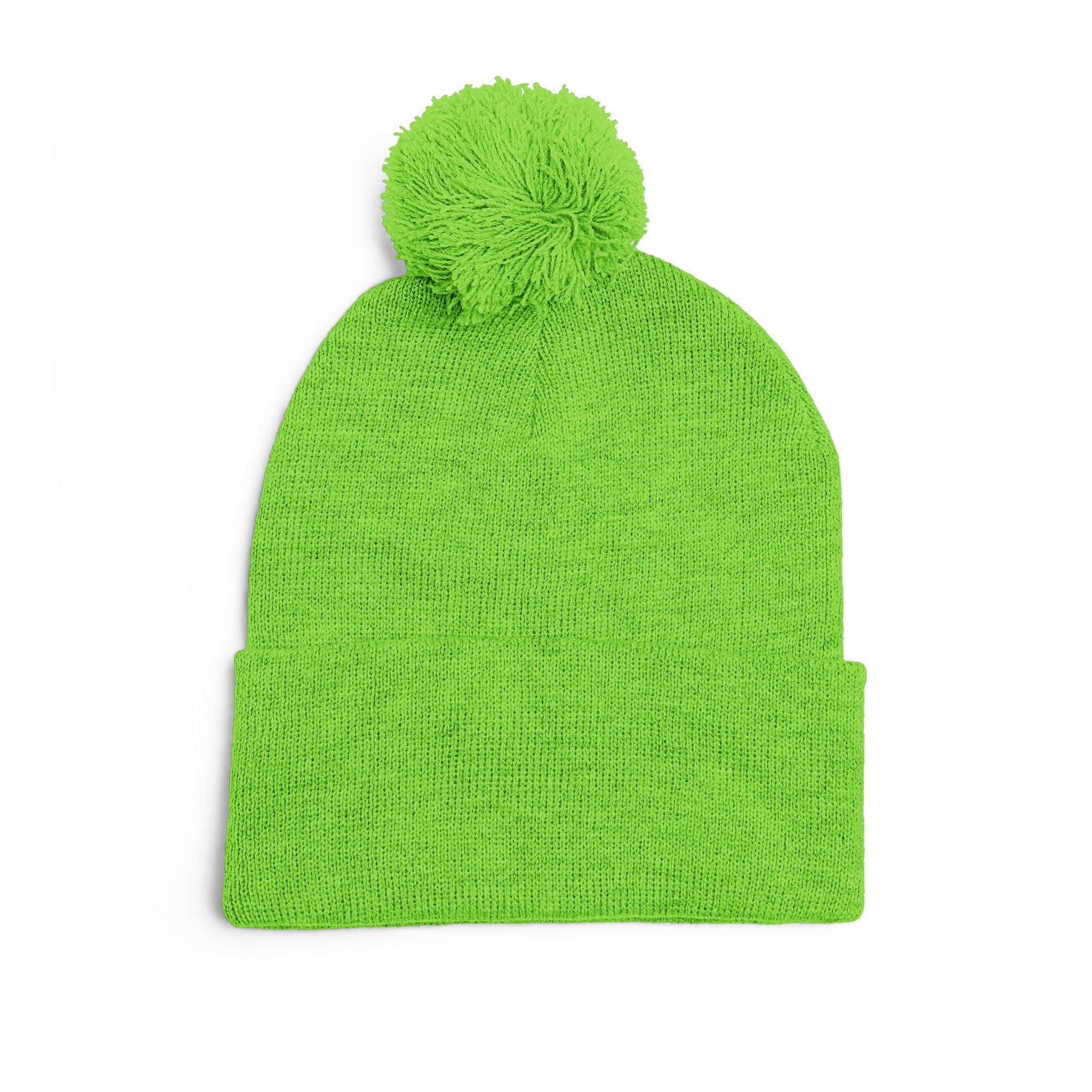 Pom-Pom Knit Cap — Embroidered 'Travorium' Winter Beanie