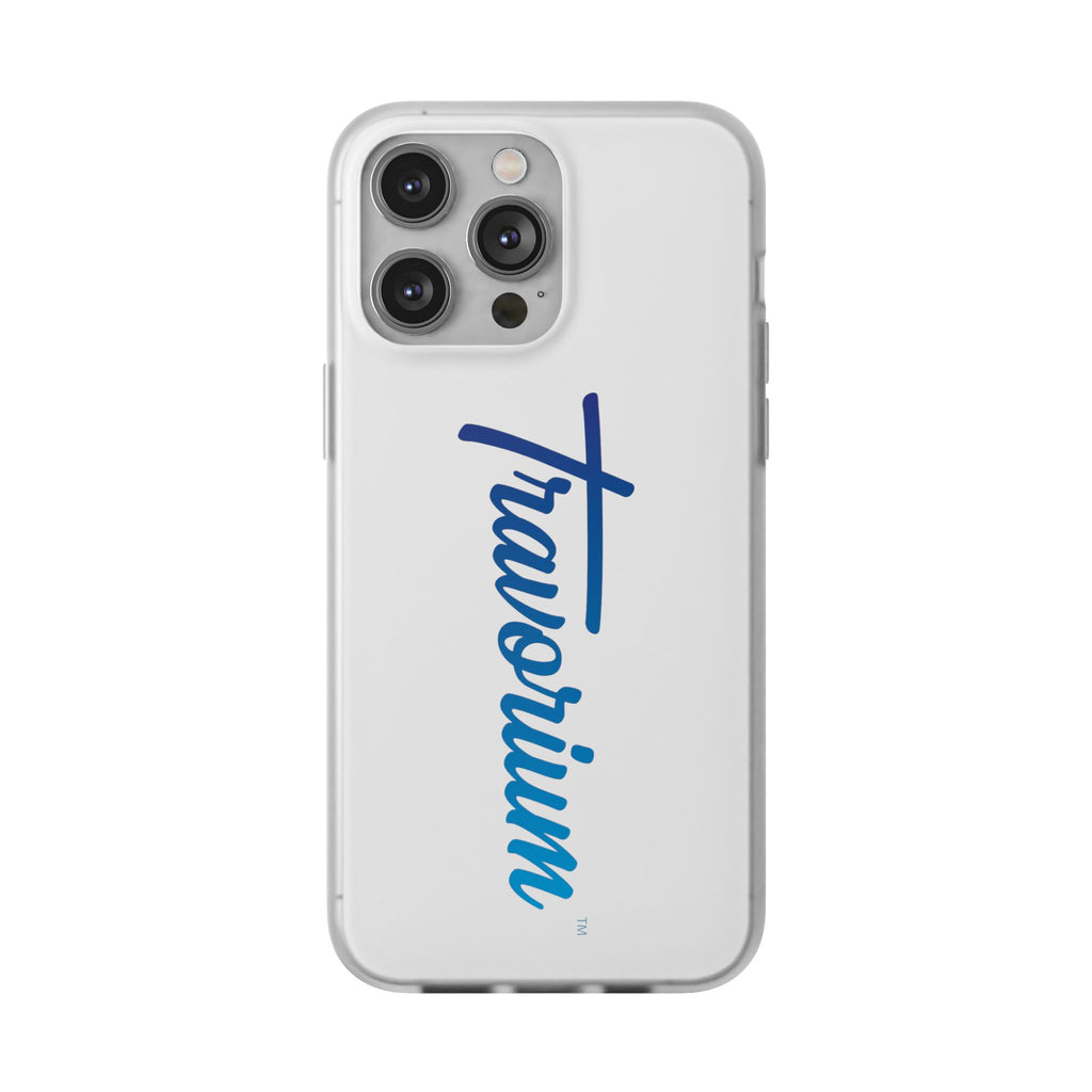 Phone Case — 'Travorium' Blue Script Flexible Protective Case