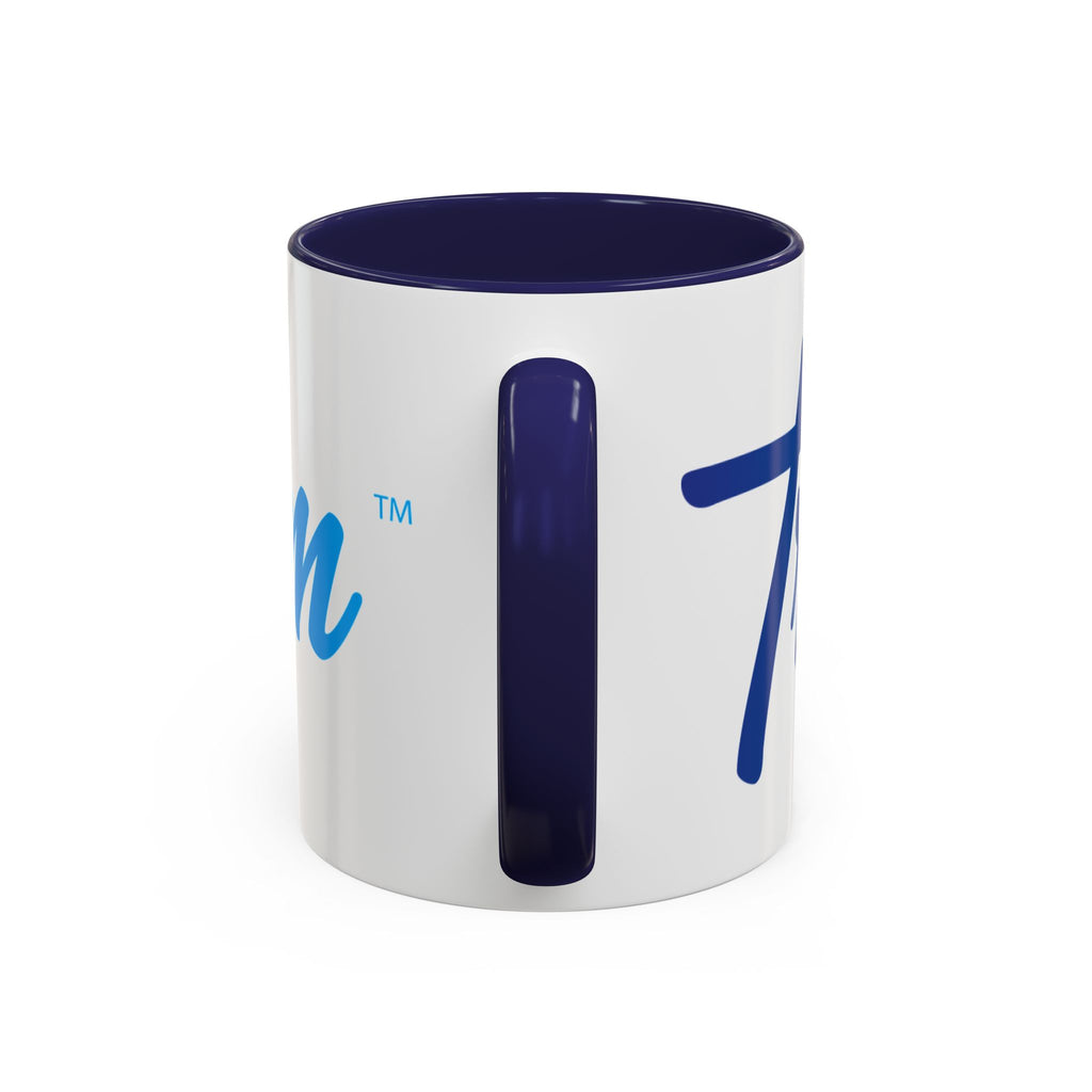 Favorite Premium Accent Coffee Mug – Script Logo Blue (11/15 oz)