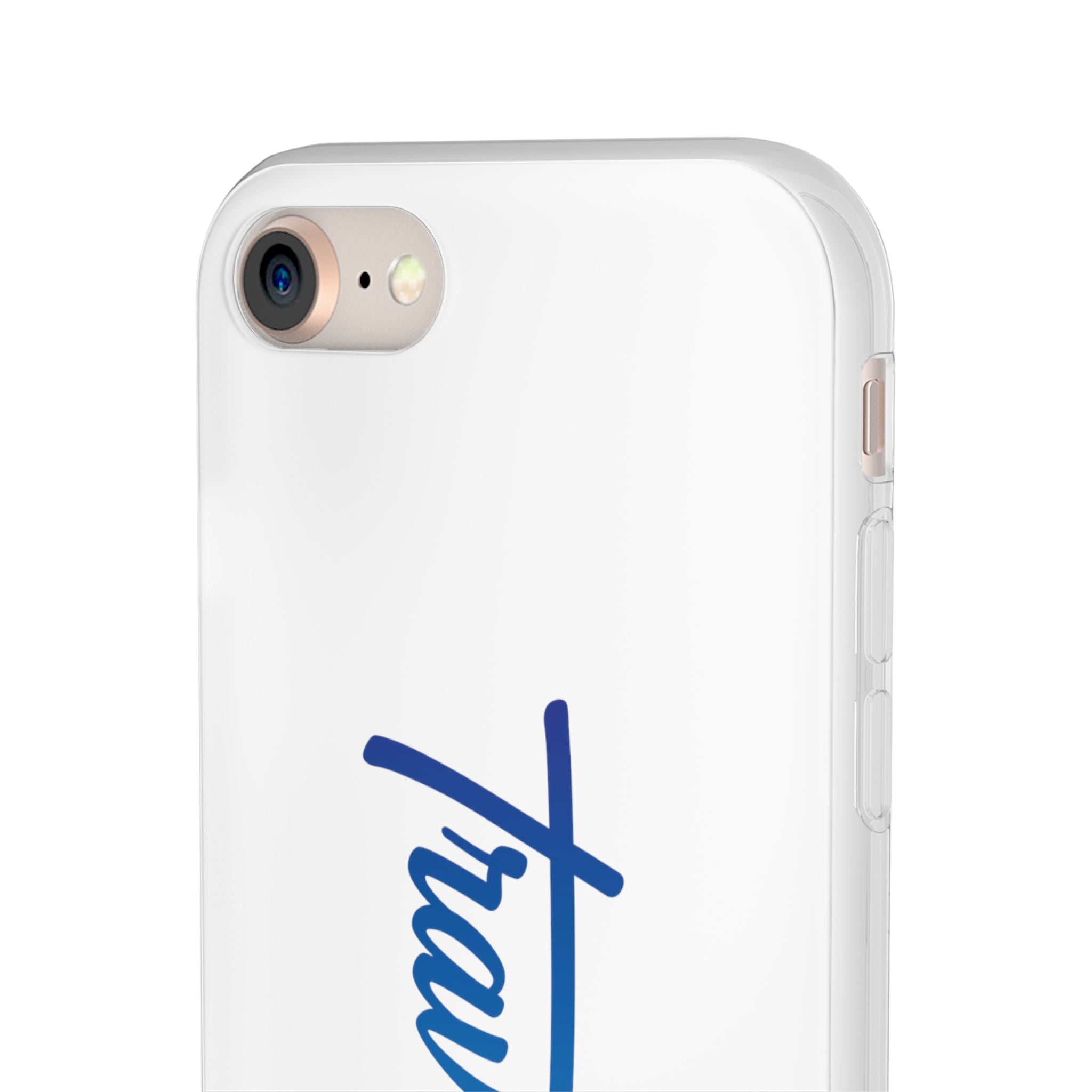 Phone Case — 'Travorium' Blue Script Flexible Protective Case