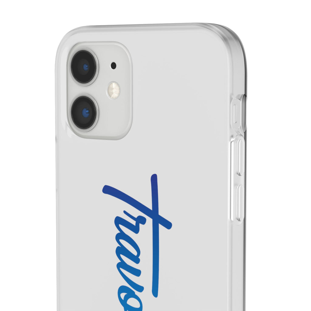 Phone Case — 'Travorium' Blue Script Flexible Protective Case